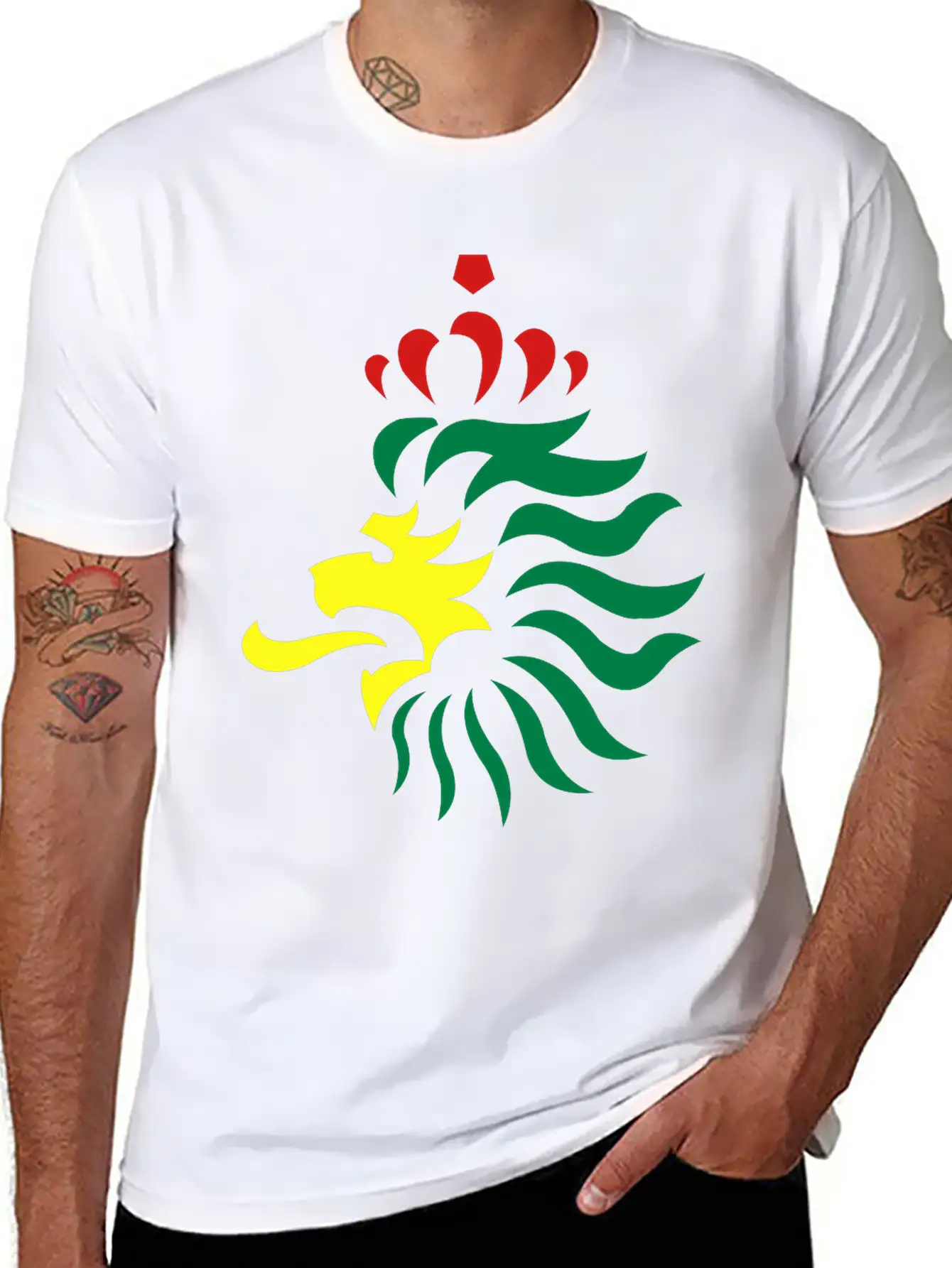 Reggae Lion King Crown 3c Essential Unisex Summer Tee – Soft Cotton Casual Fit