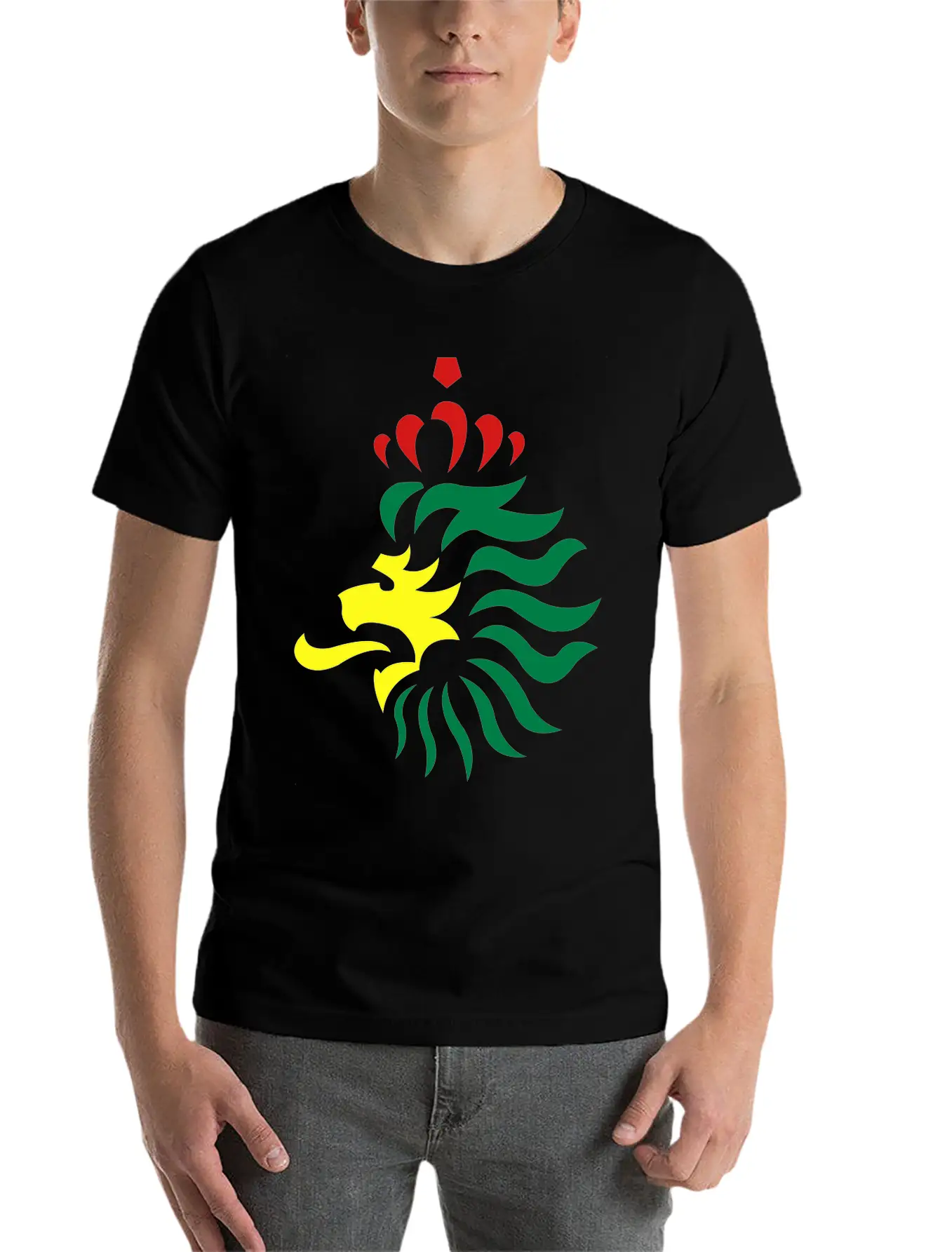 Reggae Lion King Crown 3c Essential Unisex Summer Tee – Soft Cotton Casual Fit