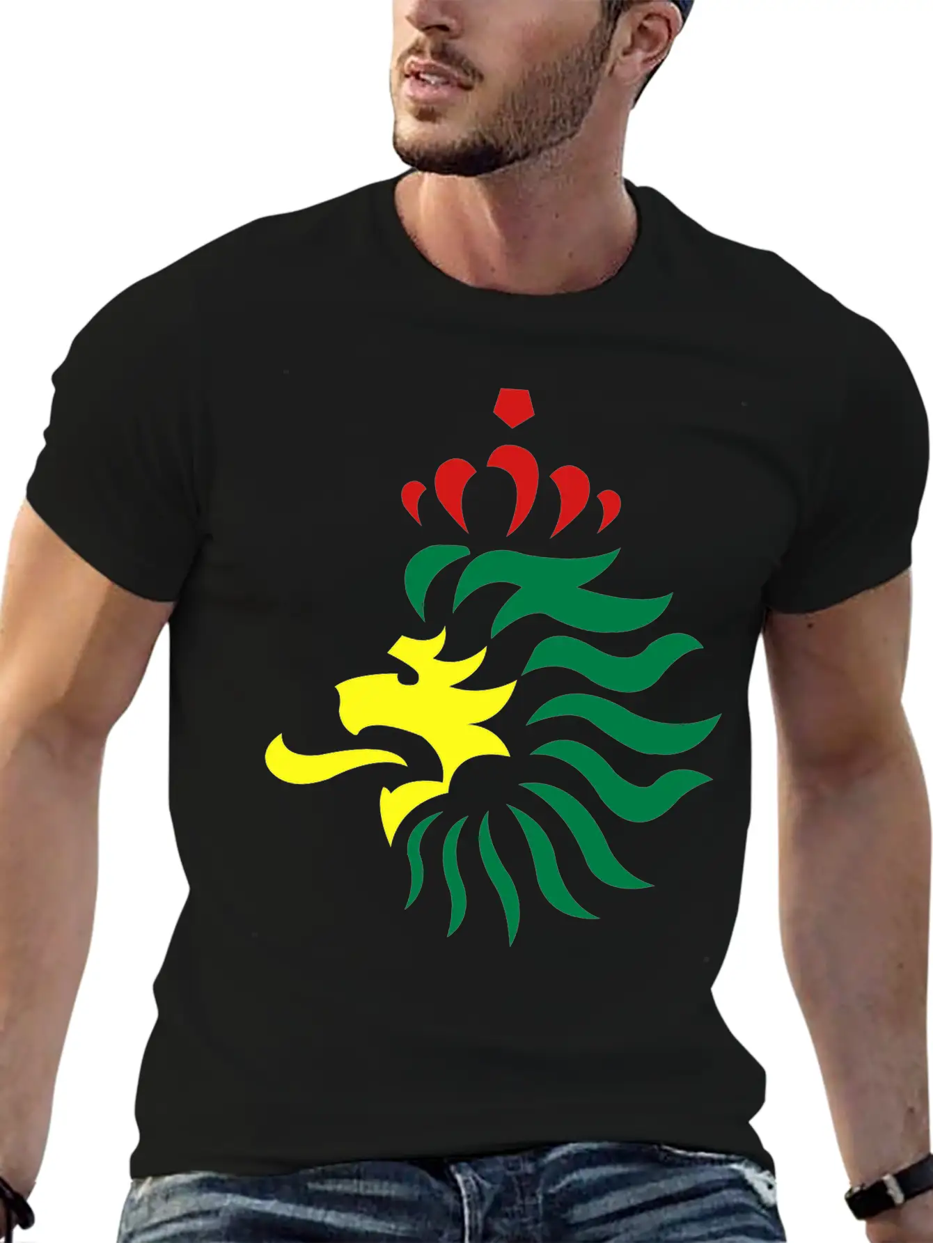 Reggae Lion King Crown 3c Essential Unisex Summer Tee – Soft Cotton Casual Fit