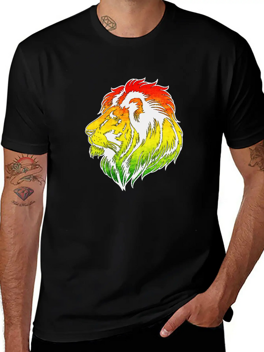 Reggae Music Lion Jamaican Flag Rasta Rastafari Comfortable Minimalist Graphic Tee – Summer Style Essential