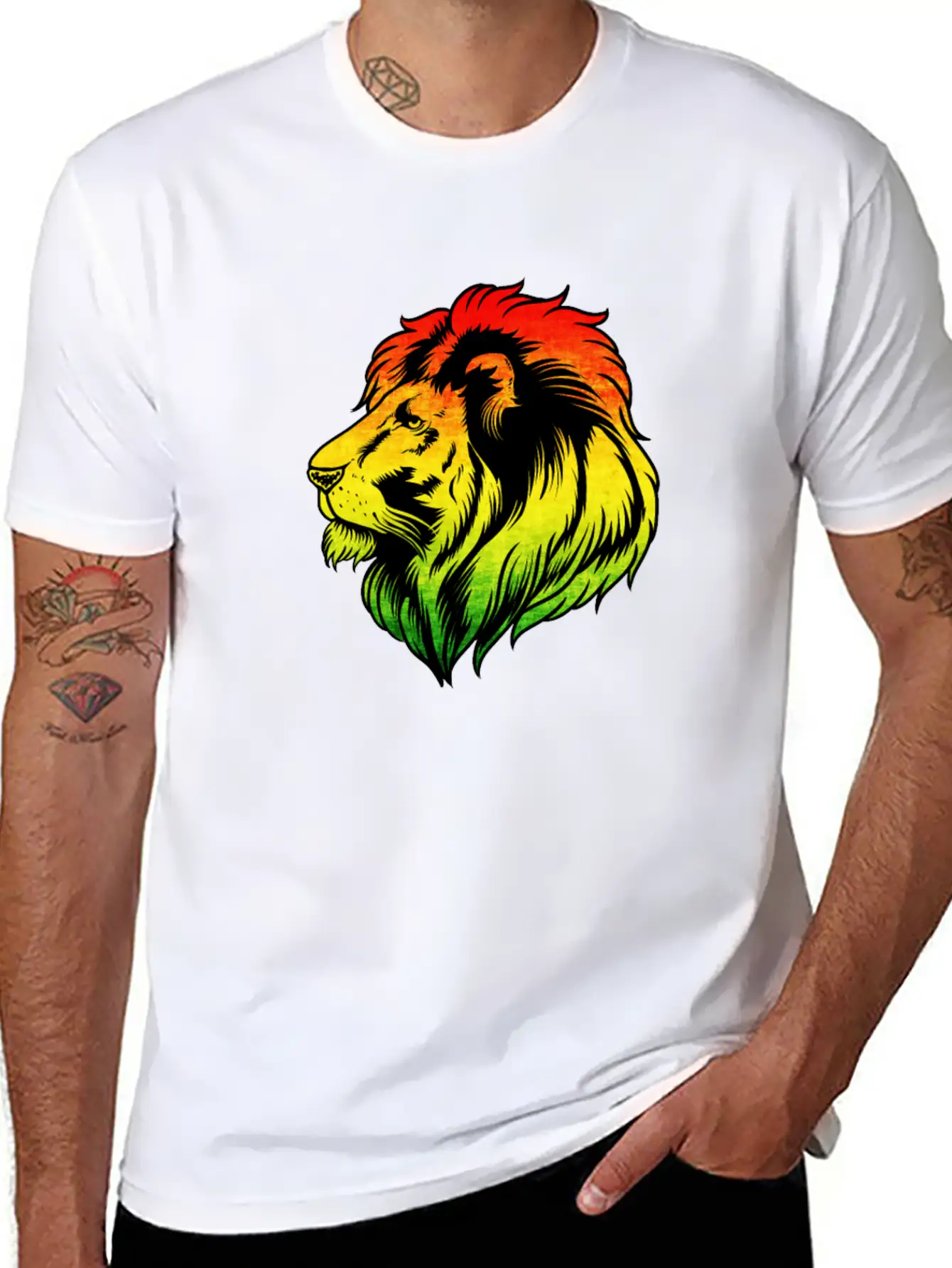 Reggae Music Lion Jamaican Flag Rasta Rastafari Comfortable Minimalist Graphic Tee – Summer Style Essential