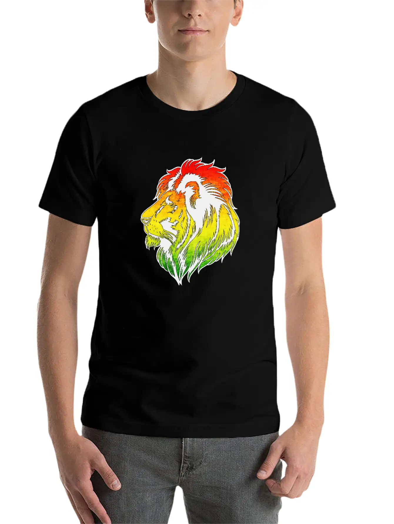 Reggae Music Lion Jamaican Flag Rasta Rastafari Comfortable Minimalist Graphic Tee – Summer Style Essential