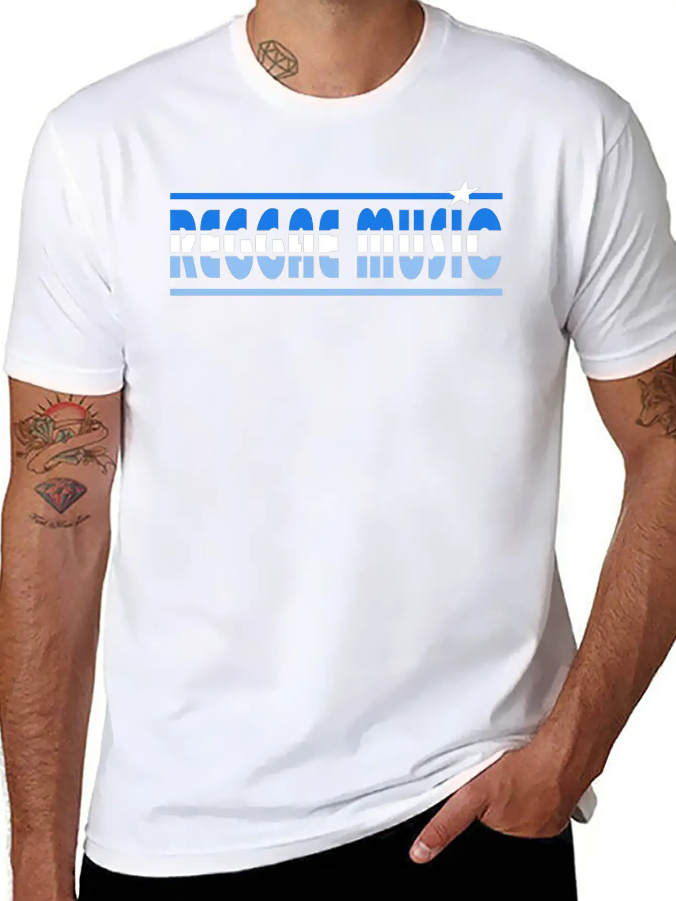 Reggae Music Retro Unisex Short Sleeve Soft Cotton T-Shirt – Casual Everyday Wear