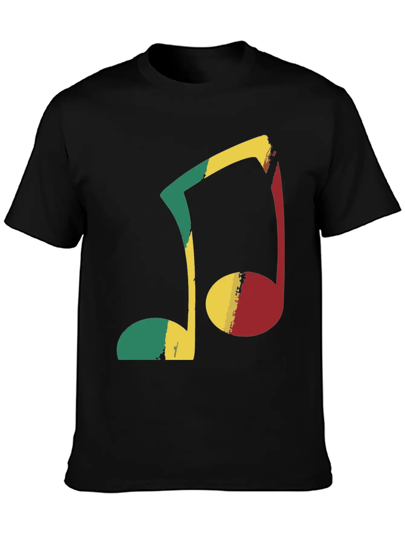 Reggae Pastel Note Unisex Short Sleeve Soft Cotton T-Shirt – Casual Everyday Wear