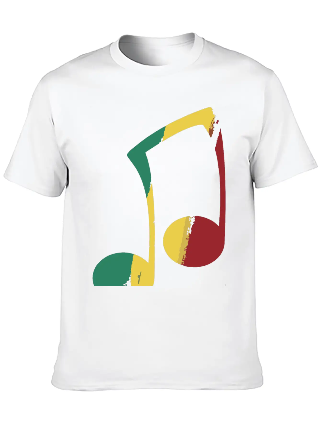 Reggae Pastel Note Unisex Short Sleeve Soft Cotton T-Shirt – Casual Everyday Wear