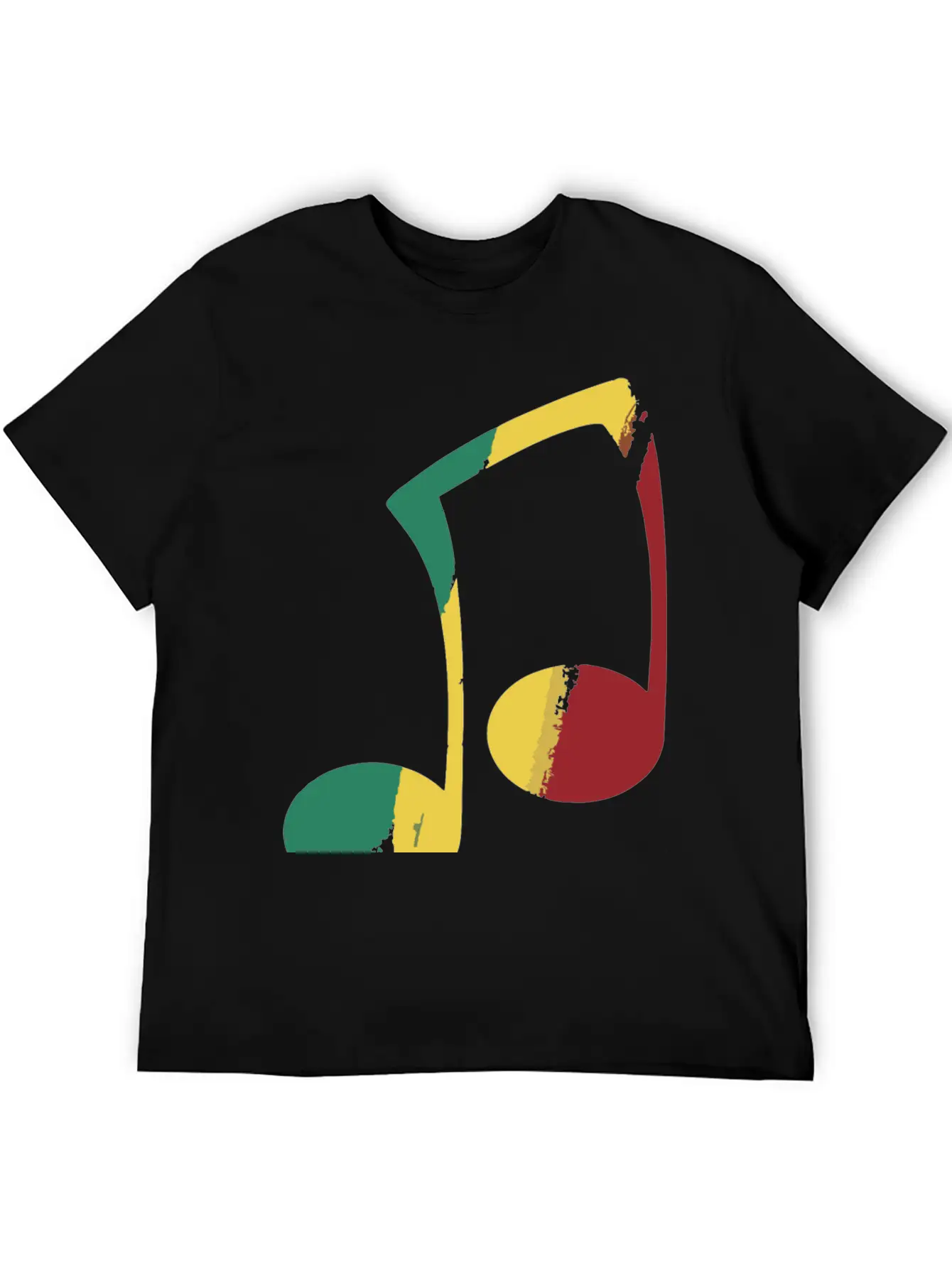 Reggae Pastel Note Unisex Short Sleeve Soft Cotton T-Shirt – Casual Everyday Wear