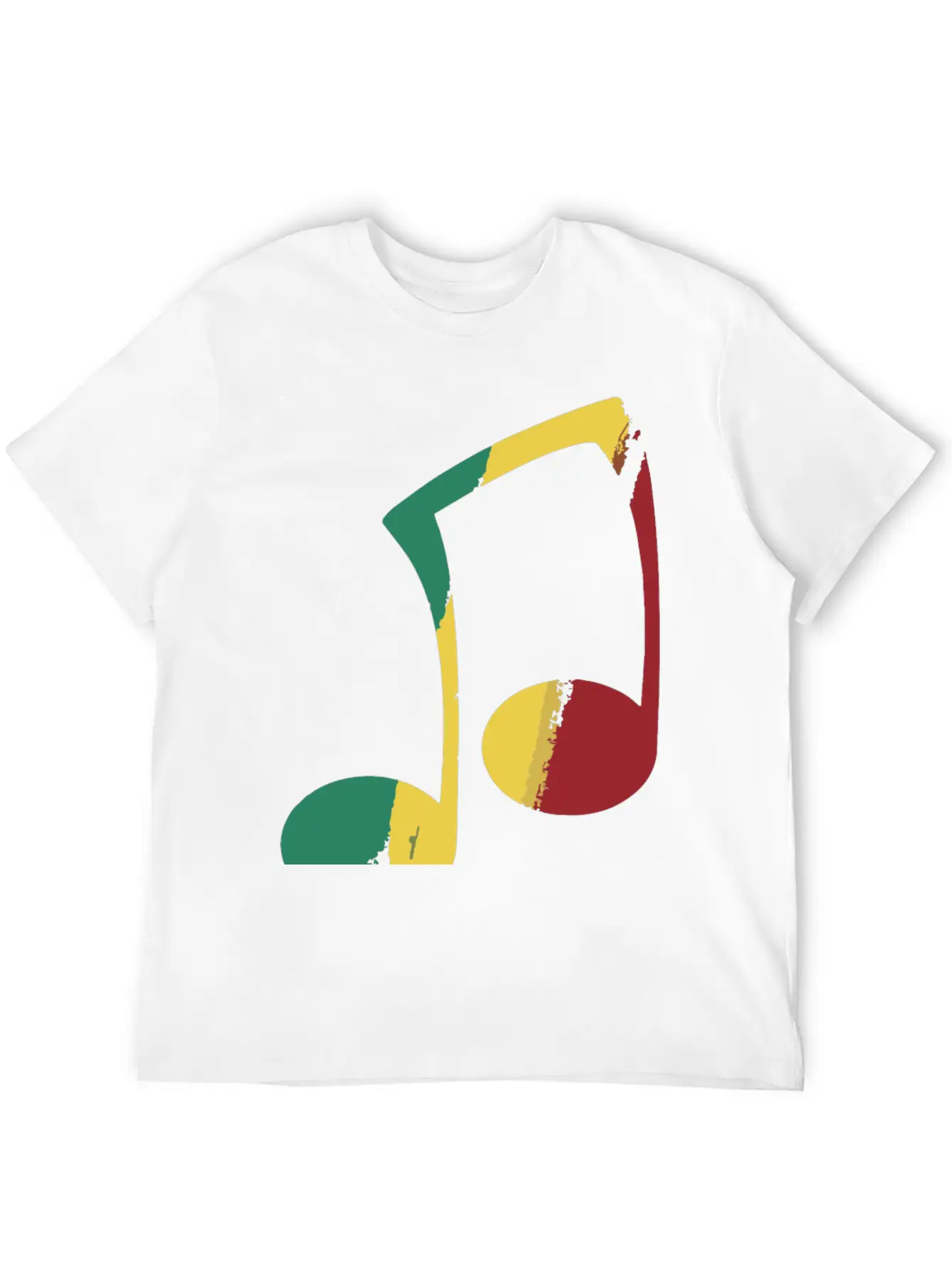 Reggae Pastel Note Unisex Short Sleeve Soft Cotton T-Shirt – Casual Everyday Wear