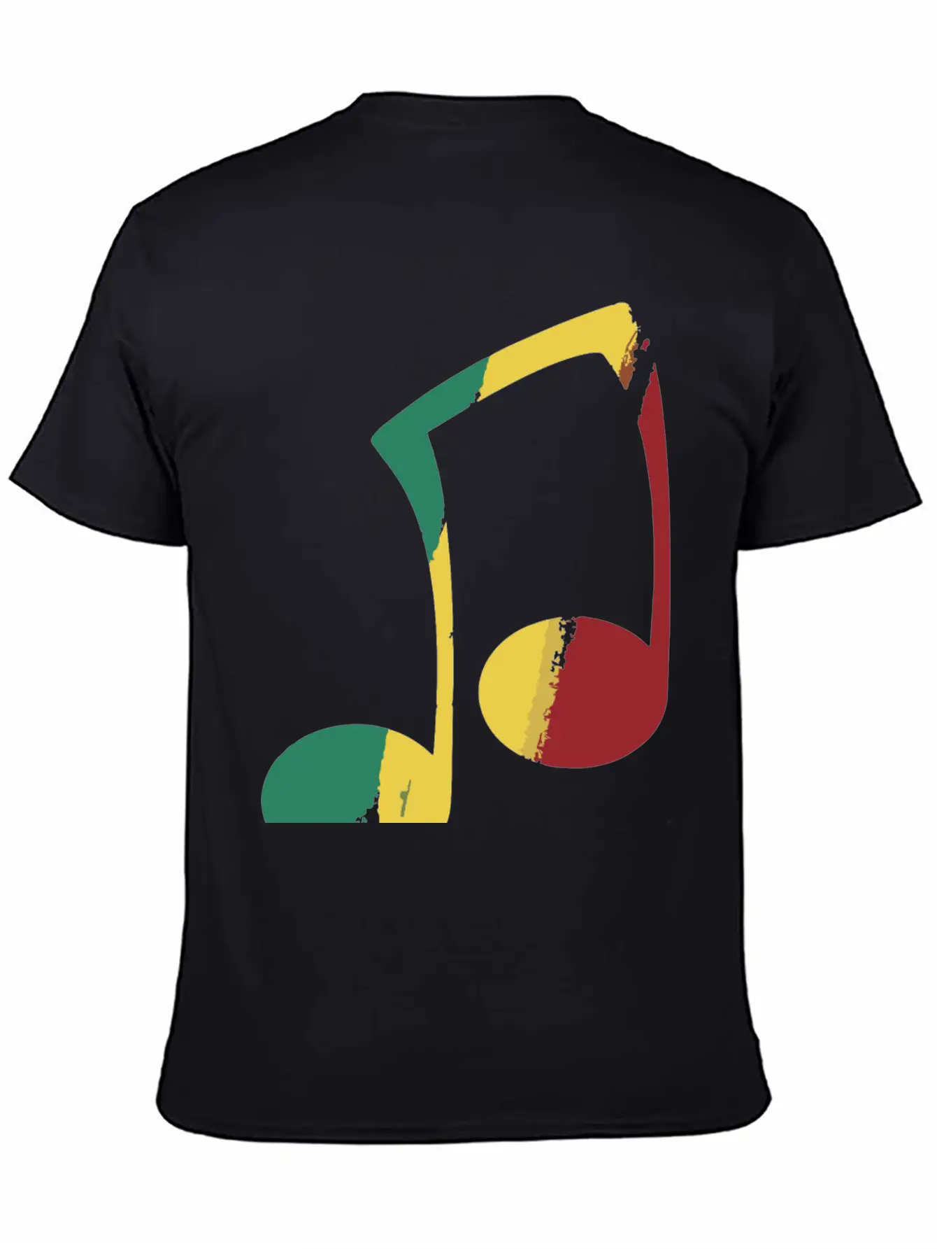 Reggae Pastel Note Unisex Short Sleeve Soft Cotton T-Shirt – Casual Everyday Wear