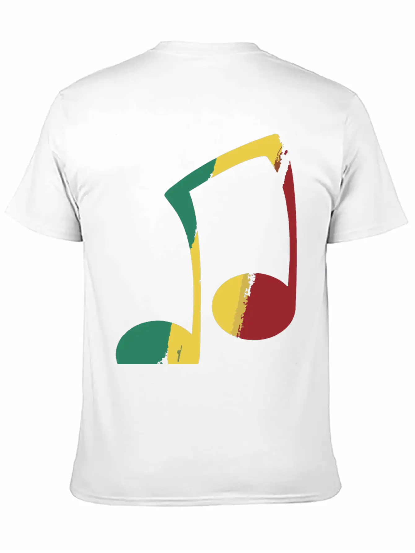 Reggae Pastel Note Unisex Short Sleeve Soft Cotton T-Shirt – Casual Everyday Wear