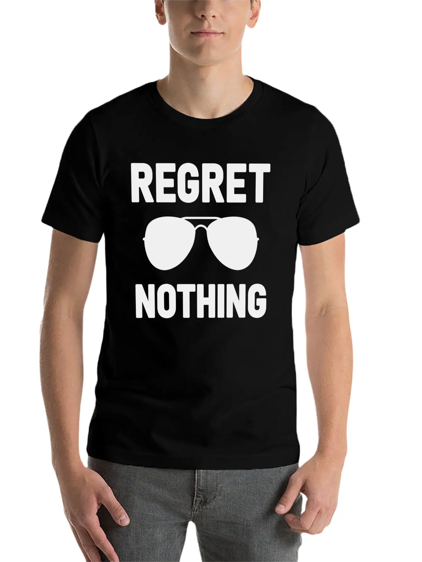 Regret Nothing Stylish Everyday T-Shirt – Unisex Basic Cotton Tee