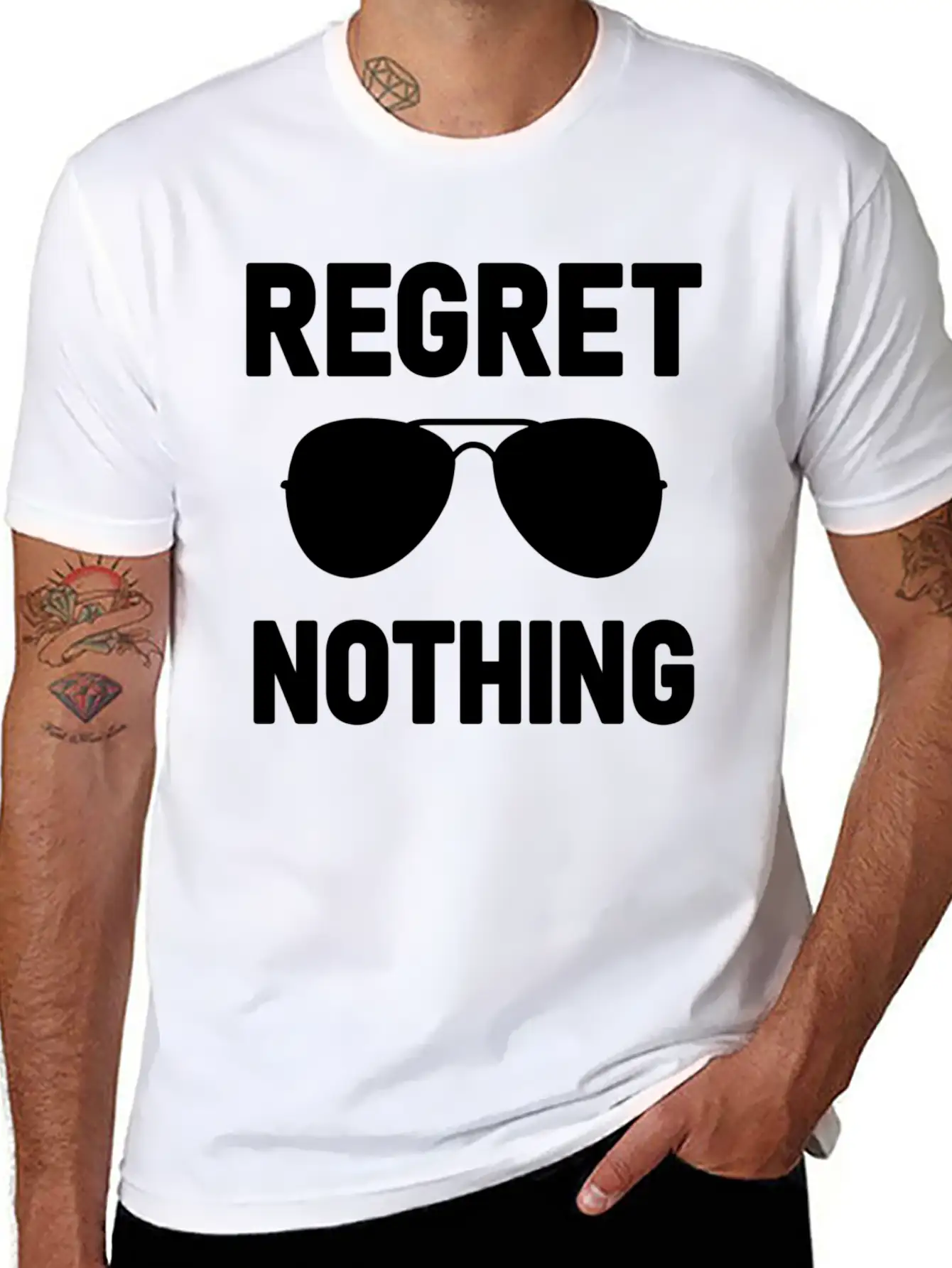 Regret Nothing Stylish Everyday T-Shirt – Unisex Basic Cotton Tee