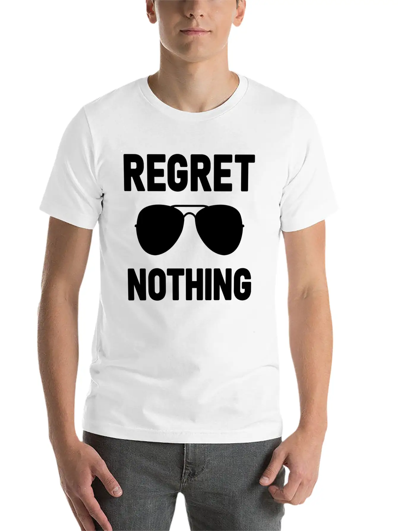 Regret Nothing Stylish Everyday T-Shirt – Unisex Basic Cotton Tee