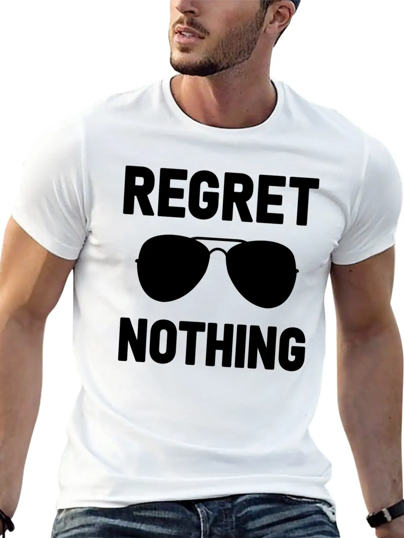 Regret Nothing Stylish Everyday T-Shirt – Unisex Basic Cotton Tee