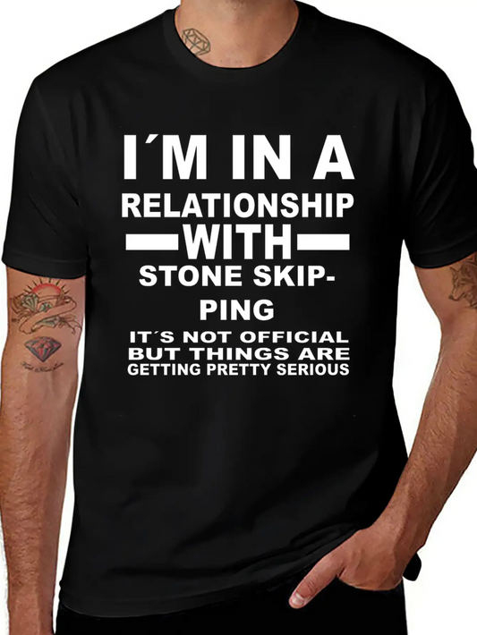 Relationship With STONE SKIPPING Unisex Short Sleeve Soft Cotton T-Shirt – Casual Everyday Wear