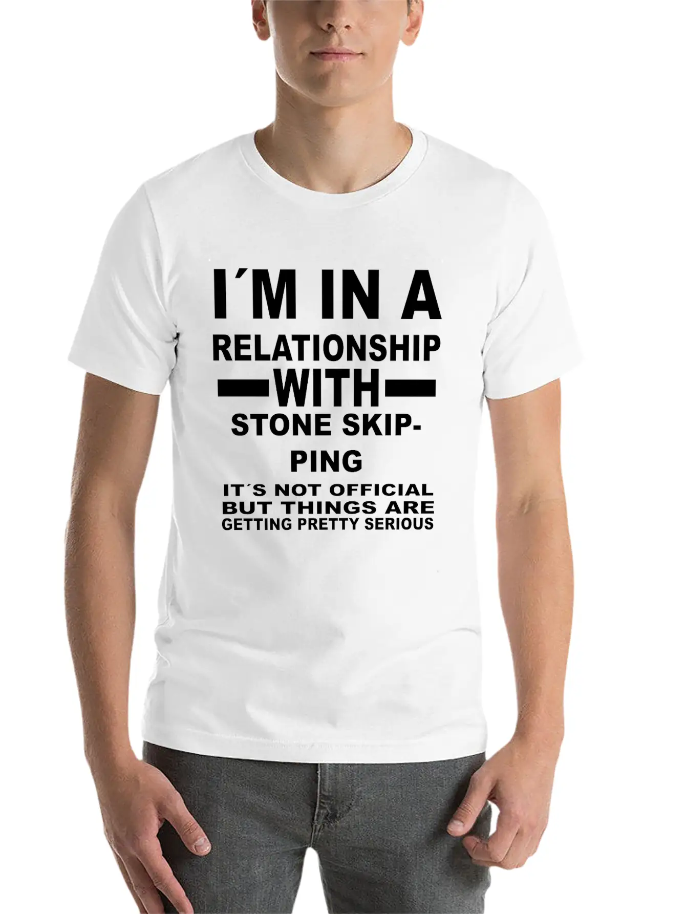 Relationship With STONE SKIPPING Unisex Short Sleeve Soft Cotton T-Shirt – Casual Everyday Wear