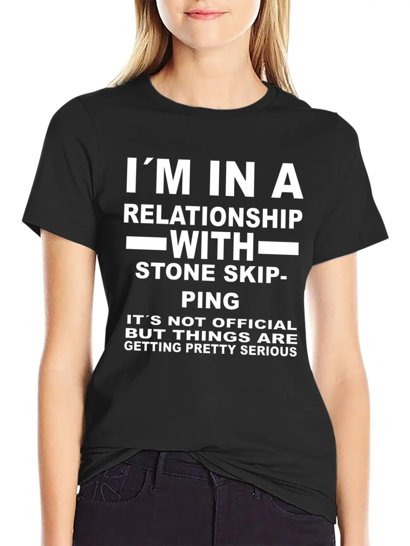 Relationship With STONE SKIPPING Unisex Short Sleeve Soft Cotton T-Shirt – Casual Everyday Wear