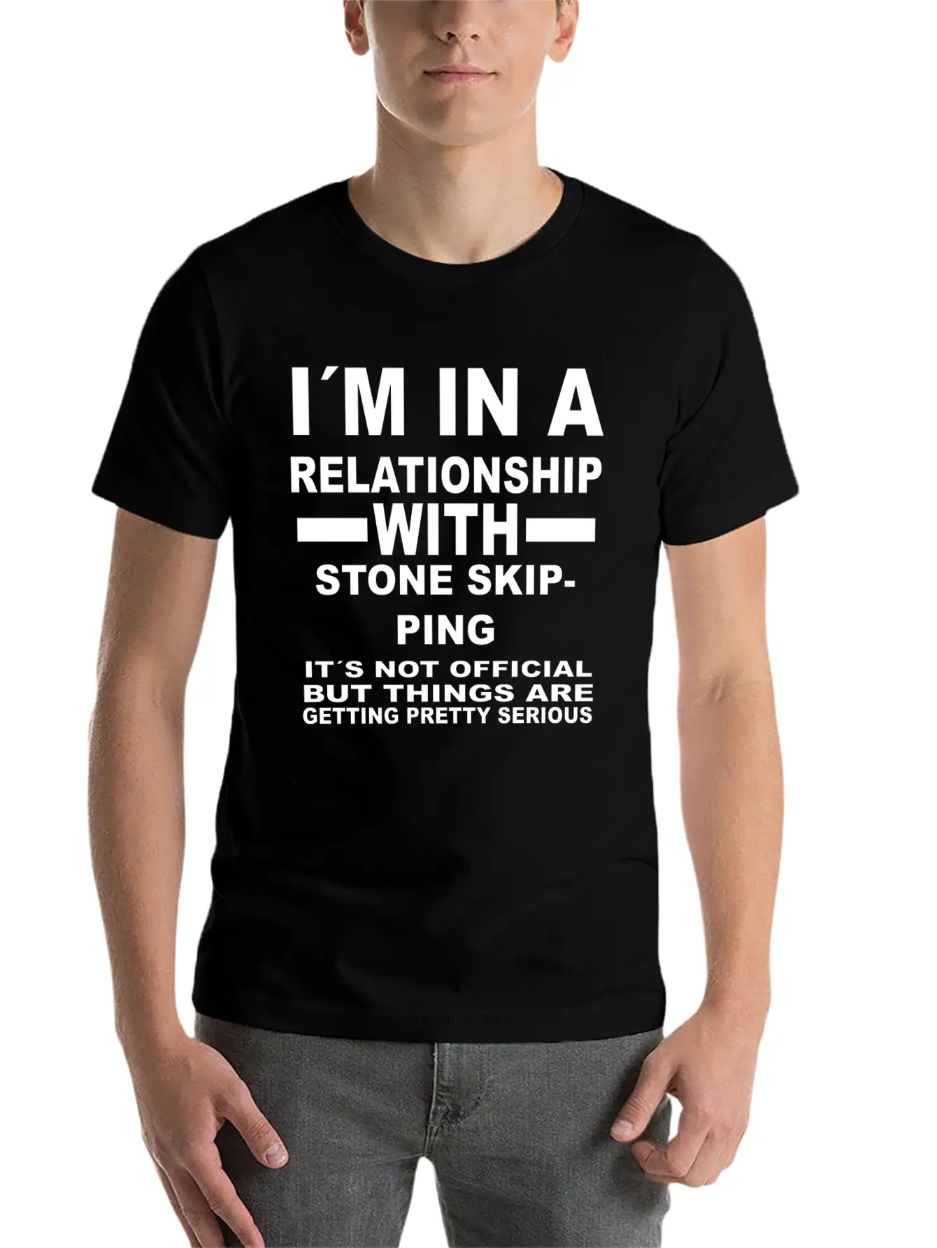 Relationship With STONE SKIPPING Unisex Short Sleeve Soft Cotton T-Shirt – Casual Everyday Wear