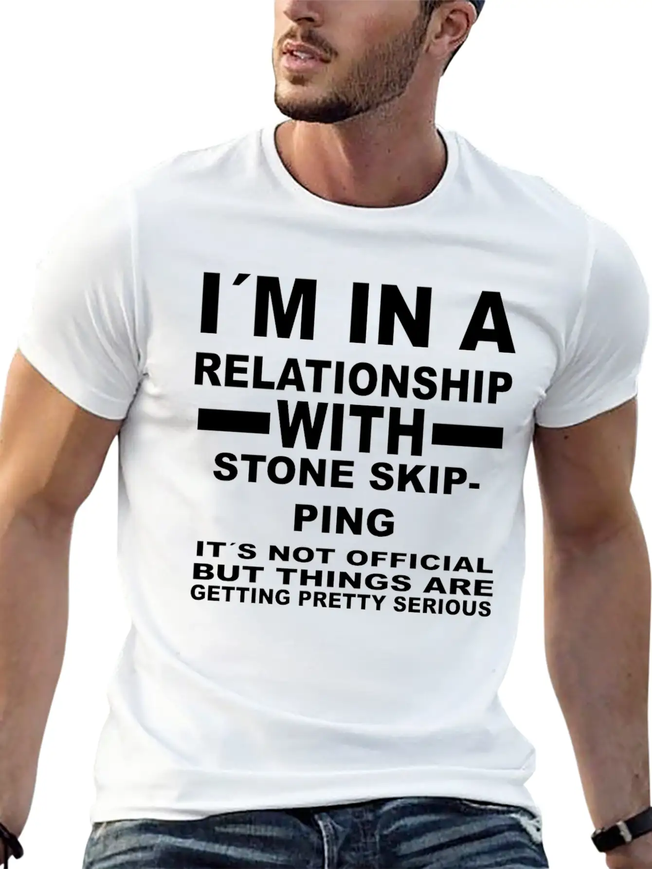 Relationship With STONE SKIPPING Unisex Short Sleeve Soft Cotton T-Shirt – Casual Everyday Wear