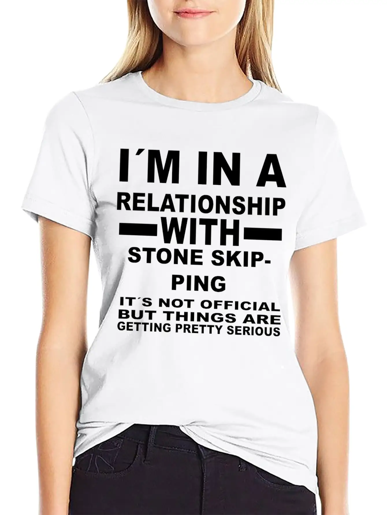 Relationship With STONE SKIPPING Unisex Short Sleeve Soft Cotton T-Shirt – Casual Everyday Wear