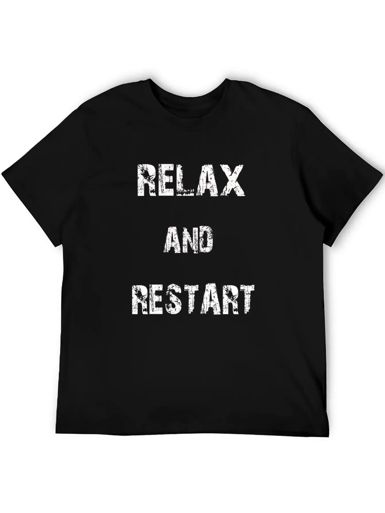 Relax And Restart Tee Shirt Unisex Short Sleeve Soft Cotton T-Shirt – Casual Everyday Wear