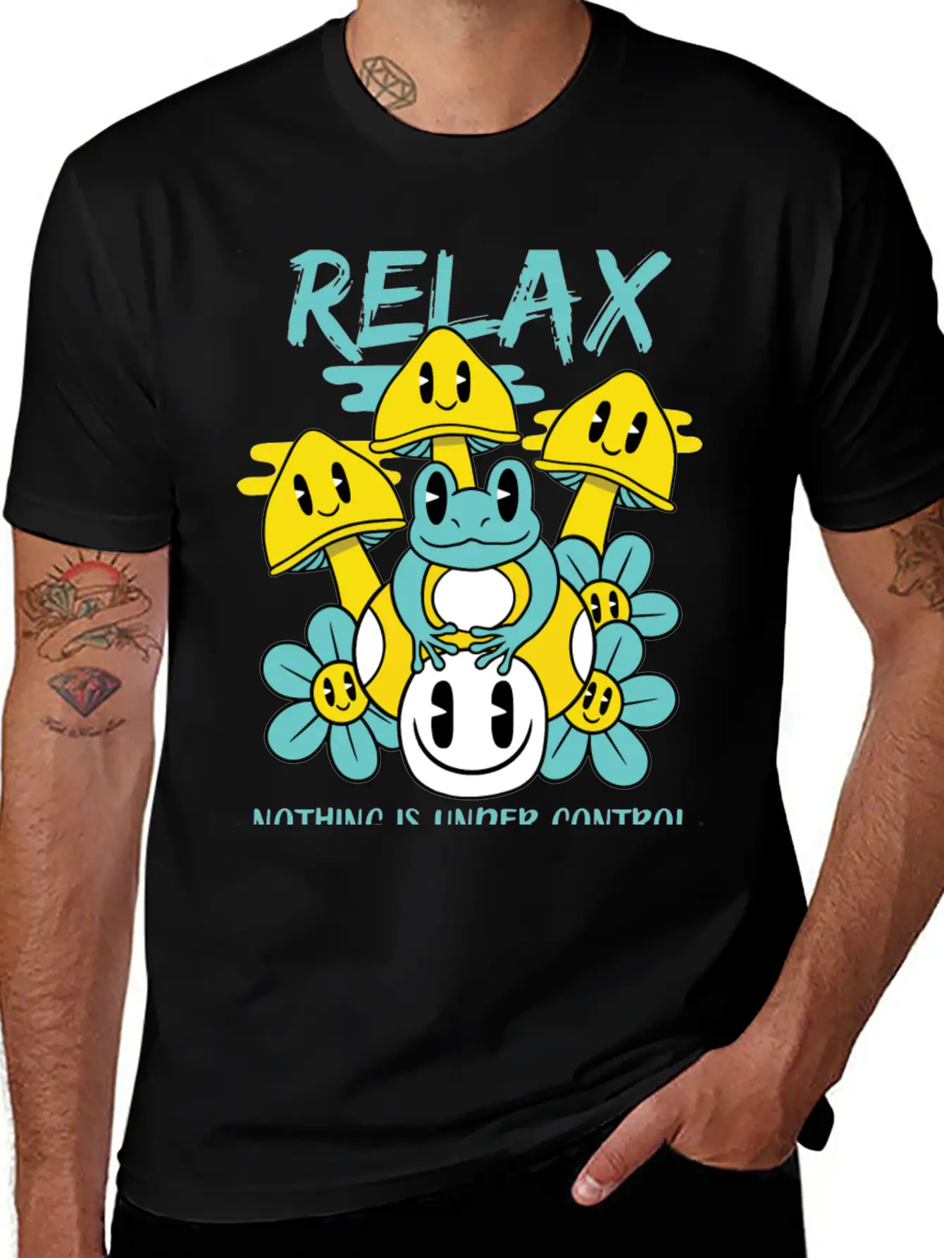Relax Nothing Is Under Control Basic Graphic T-Shirt – Daily Comfort In Soft Cotton