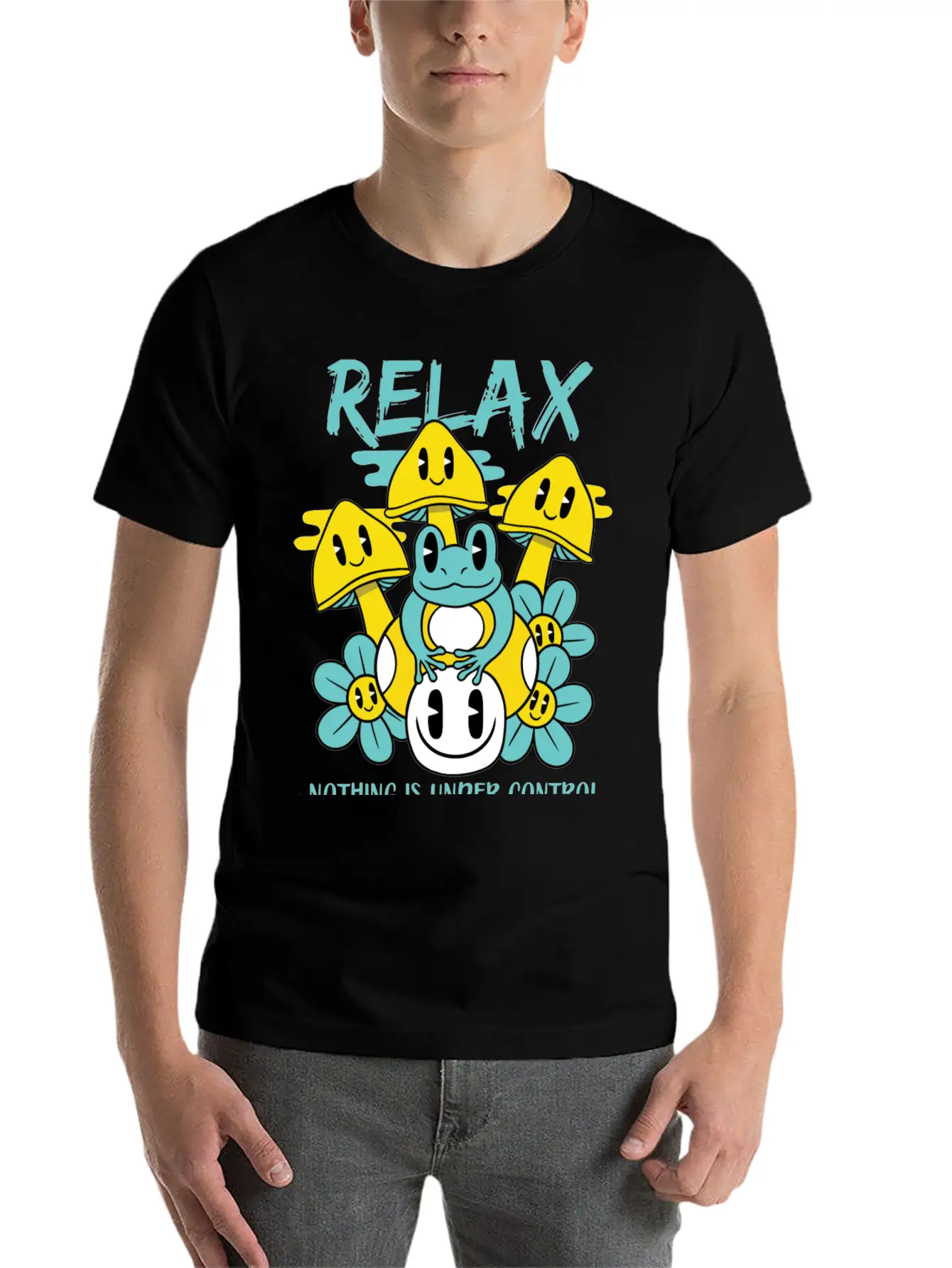 Relax Nothing Is Under Control Basic Graphic T-Shirt – Daily Comfort In Soft Cotton