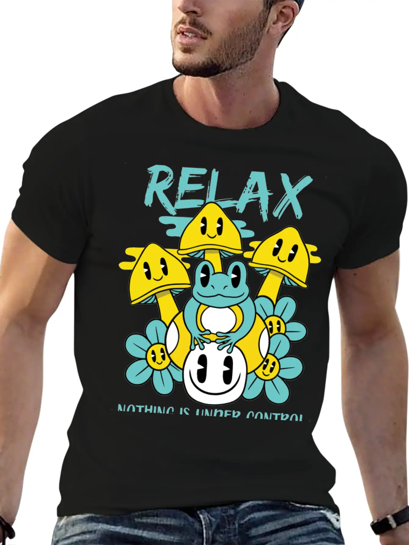 Relax Nothing Is Under Control Basic Graphic T-Shirt – Daily Comfort In Soft Cotton