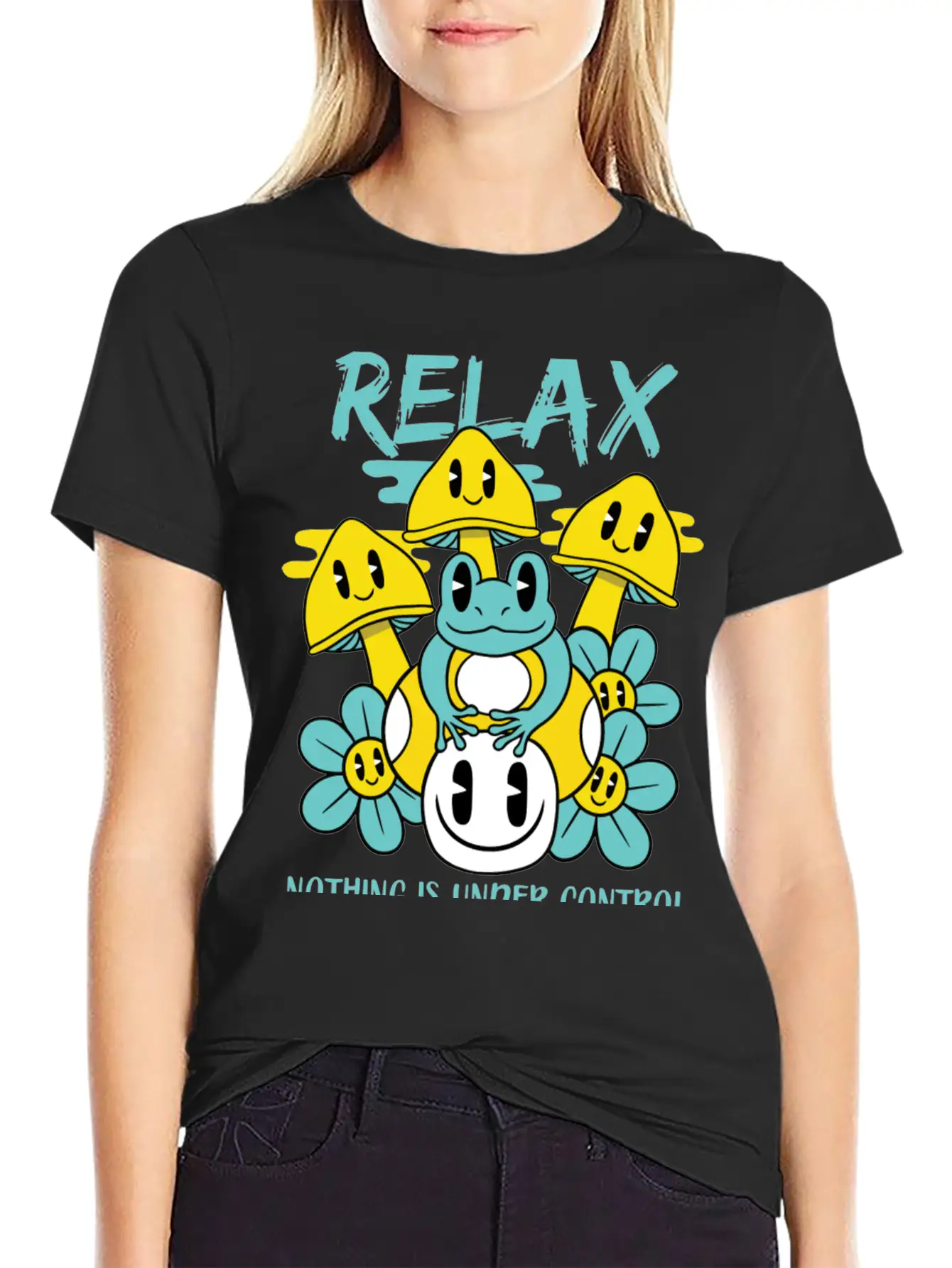 Relax Nothing Is Under Control Basic Graphic T-Shirt – Daily Comfort In Soft Cotton