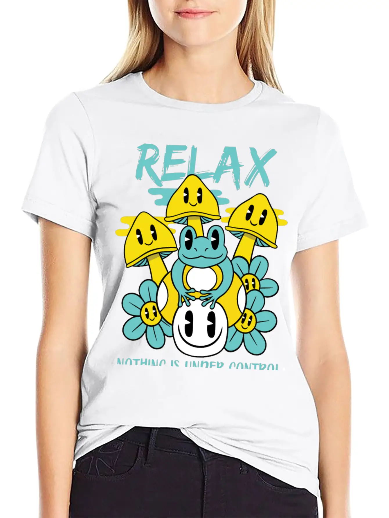 Relax Nothing Is Under Control Basic Graphic T-Shirt – Daily Comfort In Soft Cotton