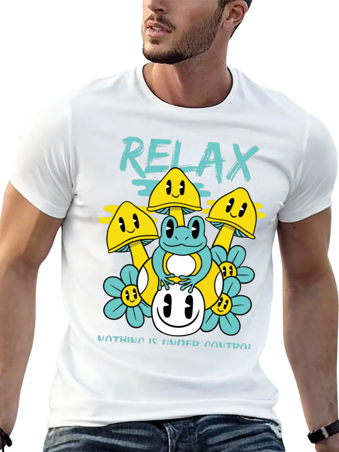 Relax Nothing Is Under Control Basic Graphic T-Shirt – Daily Comfort In Soft Cotton