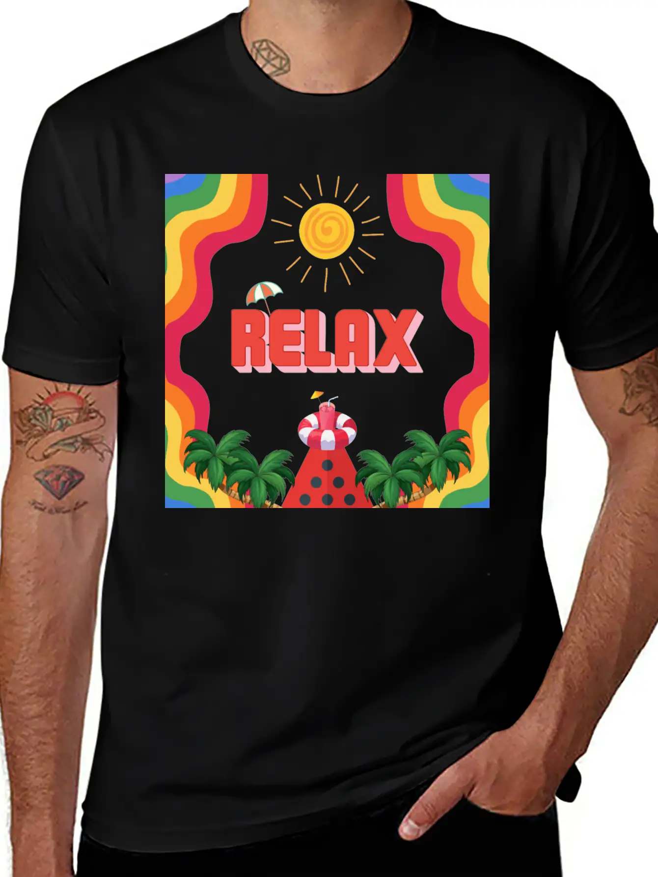 Relax Summer Unisex Short Sleeve Soft Cotton T-Shirt – Casual Everyday Wear