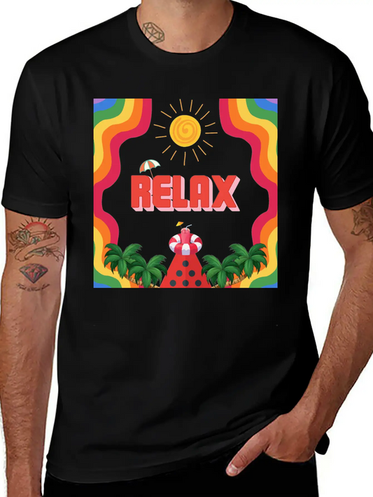 Relax Summer Unisex Short Sleeve Soft Cotton T-Shirt – Casual Everyday Wear