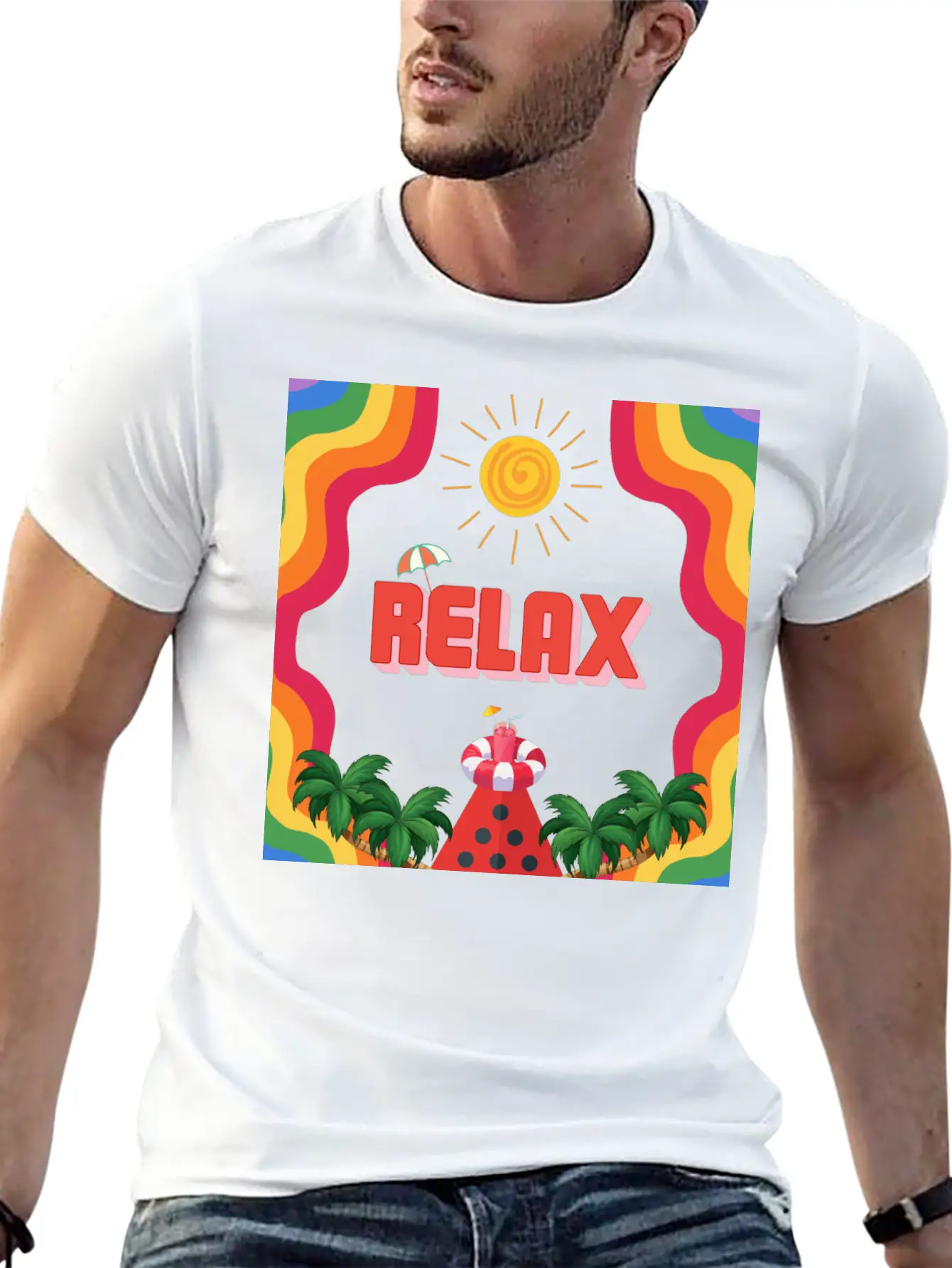 Relax Summer Unisex Short Sleeve Soft Cotton T-Shirt – Casual Everyday Wear