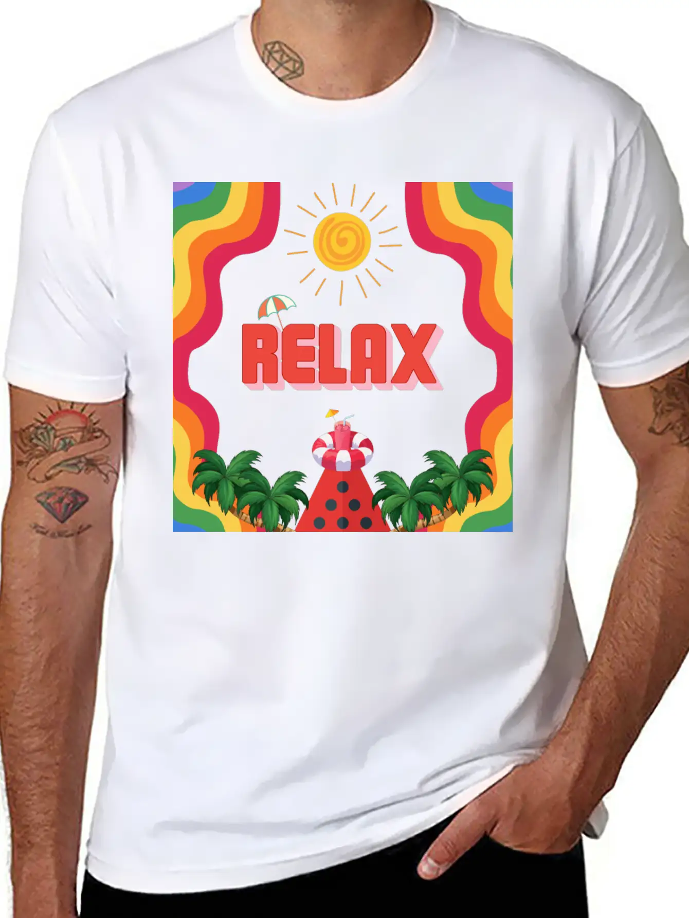 Relax Summer Unisex Short Sleeve Soft Cotton T-Shirt – Casual Everyday Wear
