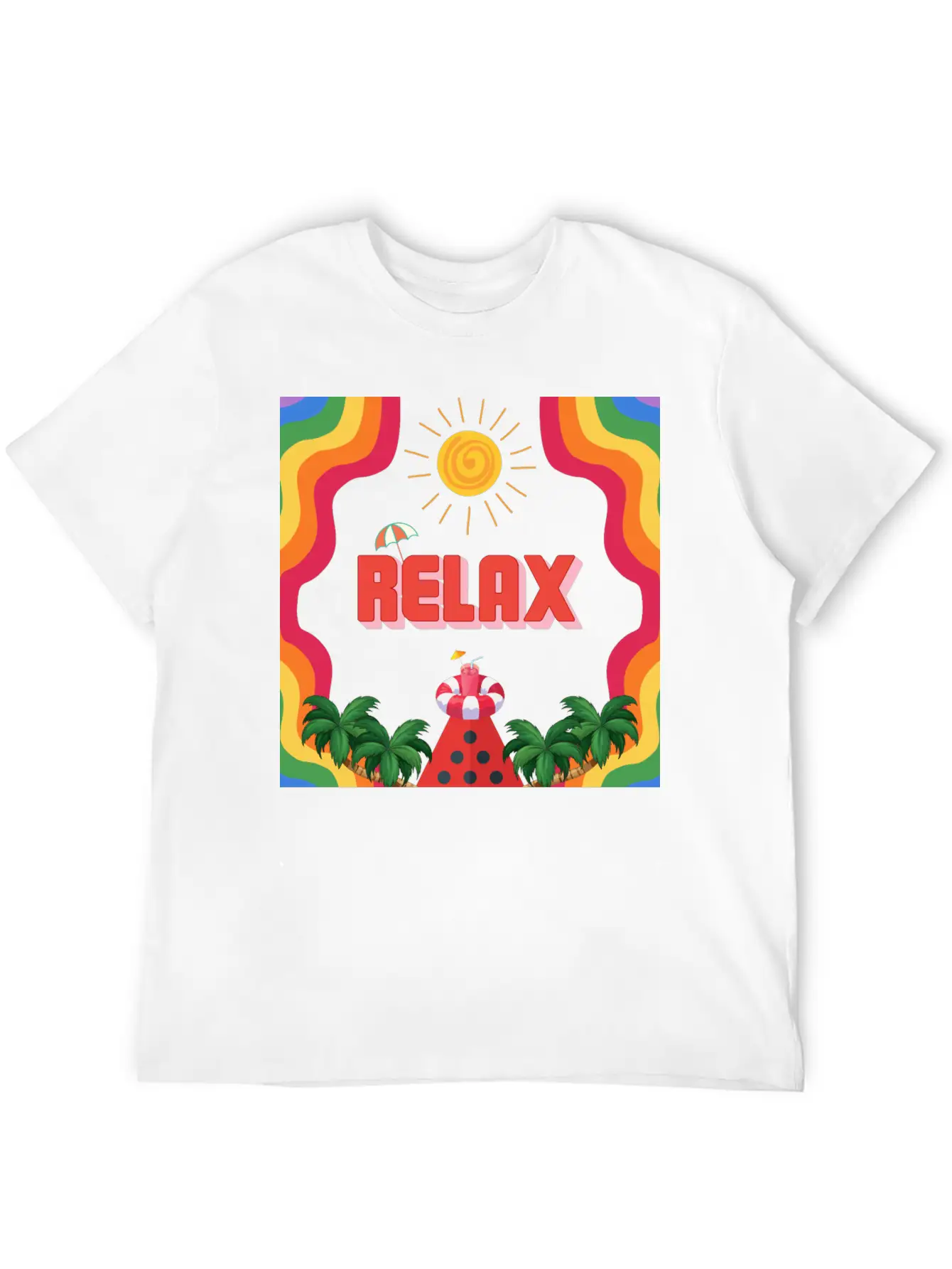 Relax Summer Unisex Short Sleeve Soft Cotton T-Shirt – Casual Everyday Wear