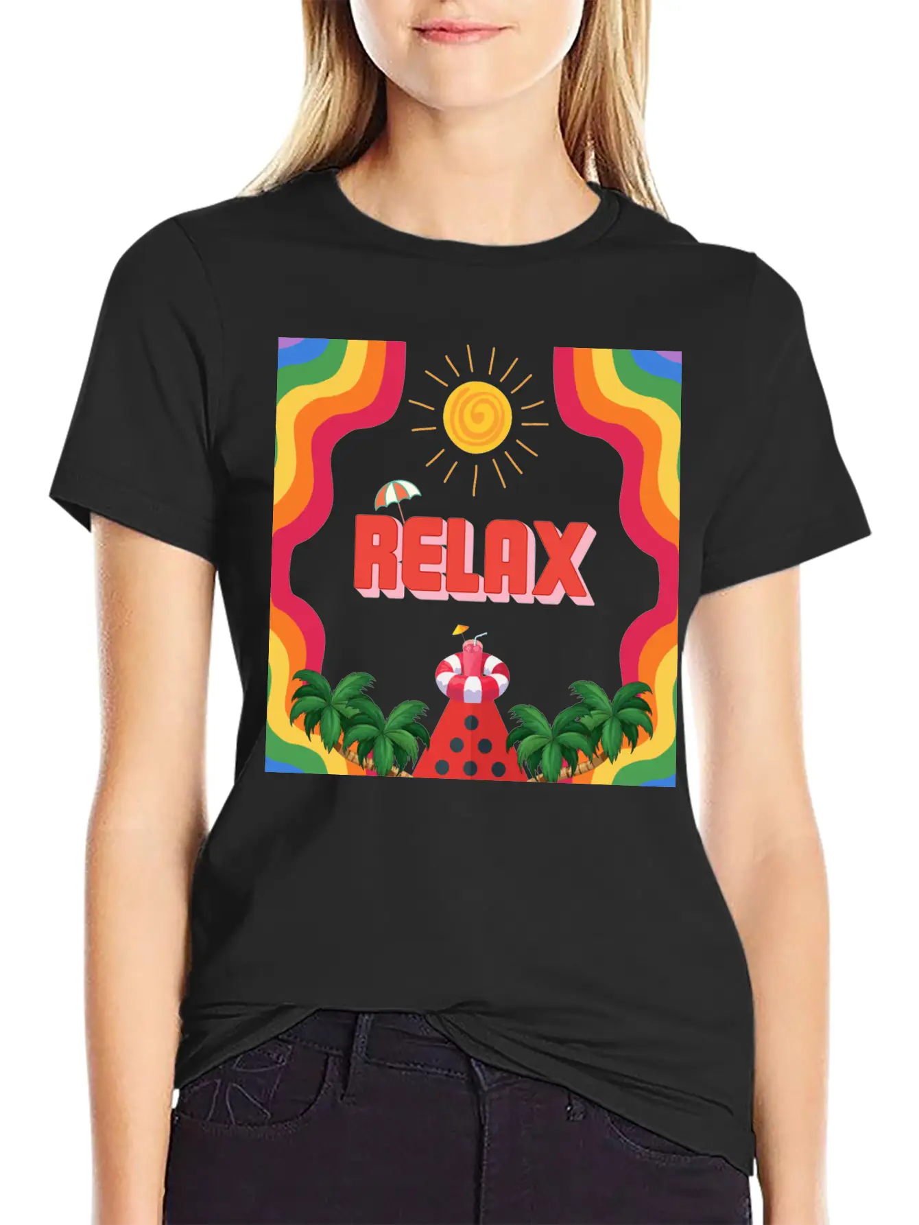 Relax Summer Unisex Short Sleeve Soft Cotton T-Shirt – Casual Everyday Wear