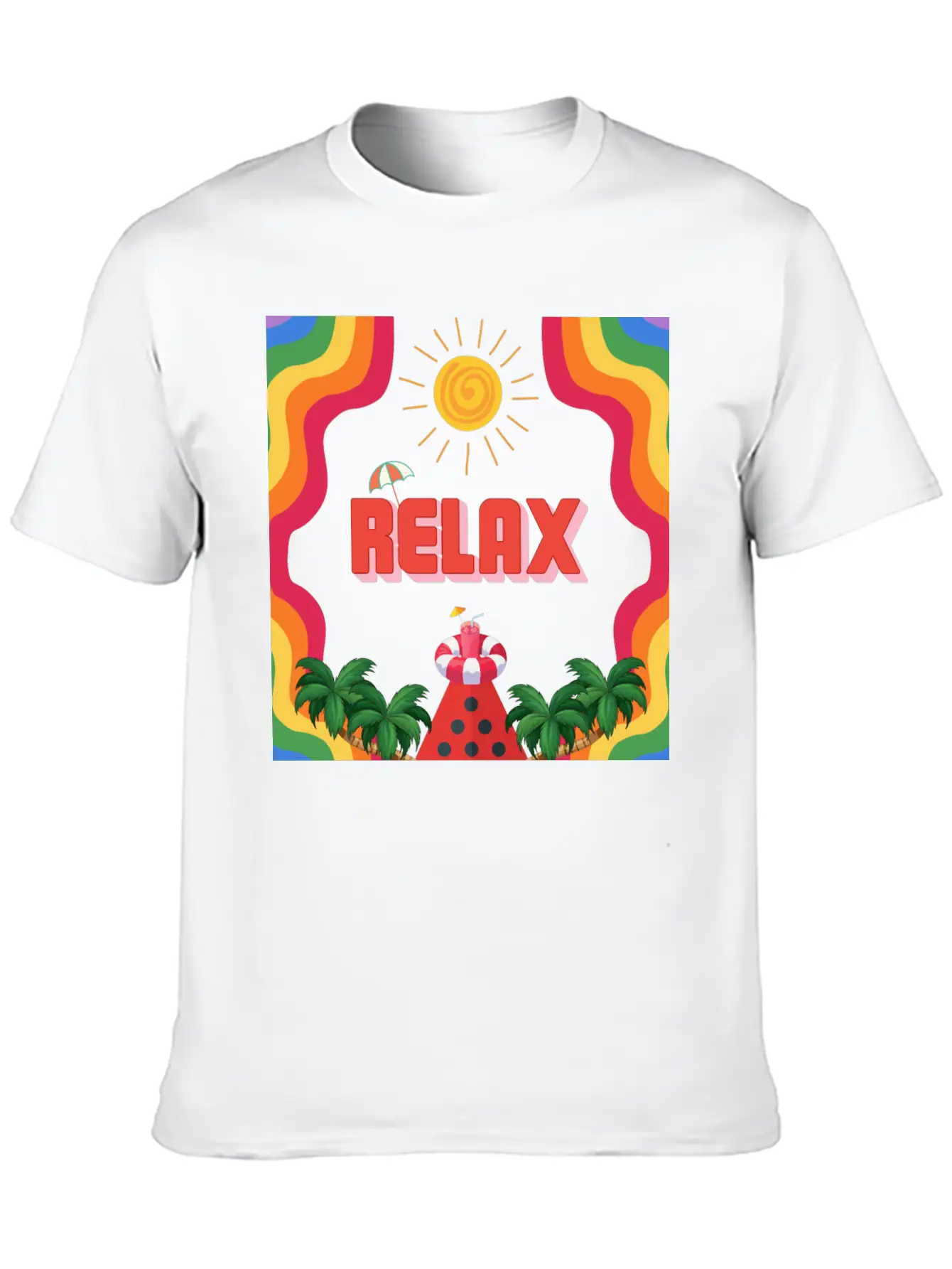 Relax Summer Unisex Short Sleeve Soft Cotton T-Shirt – Casual Everyday Wear