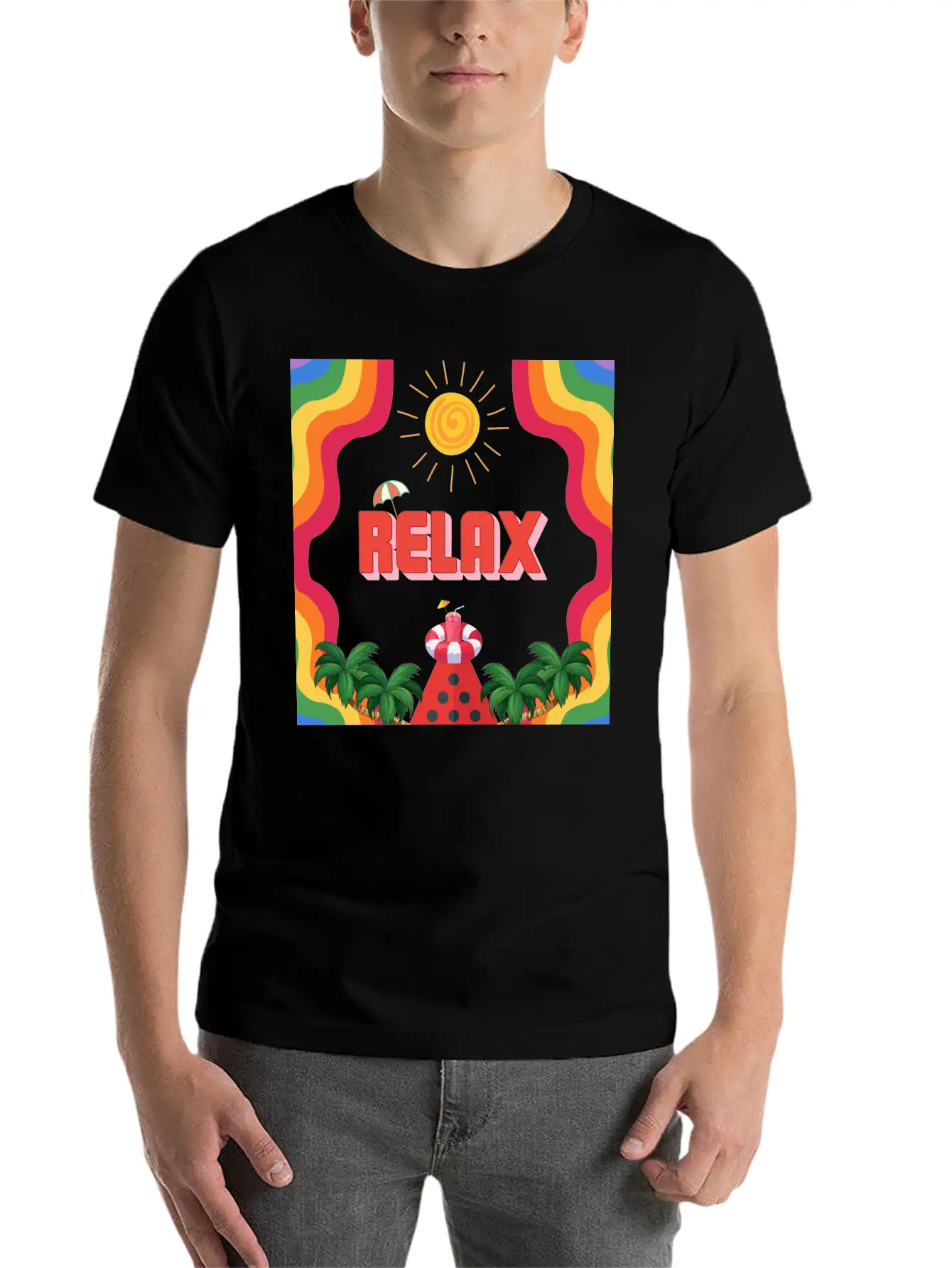 Relax Summer Unisex Short Sleeve Soft Cotton T-Shirt – Casual Everyday Wear