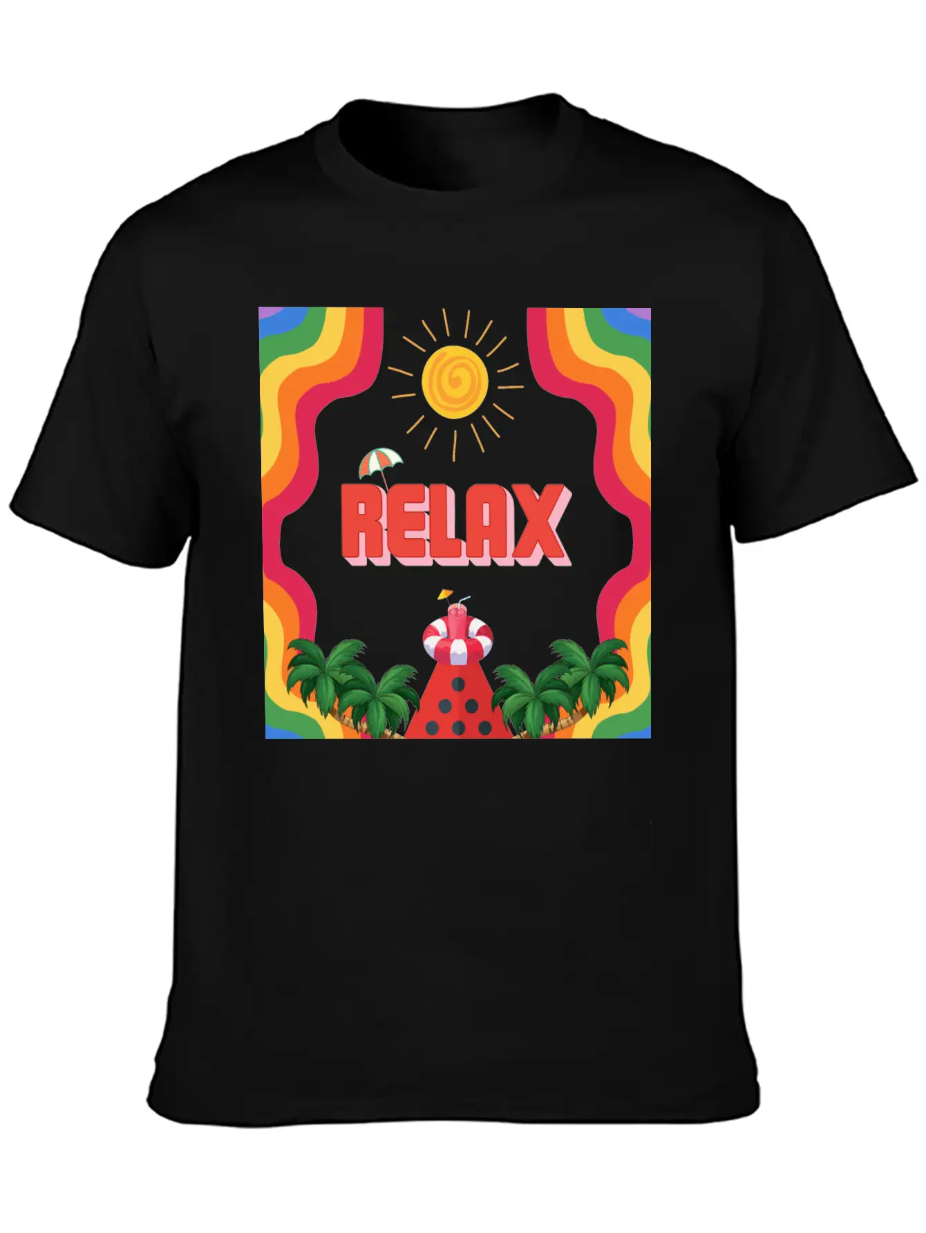 Relax Summer Unisex Short Sleeve Soft Cotton T-Shirt – Casual Everyday Wear