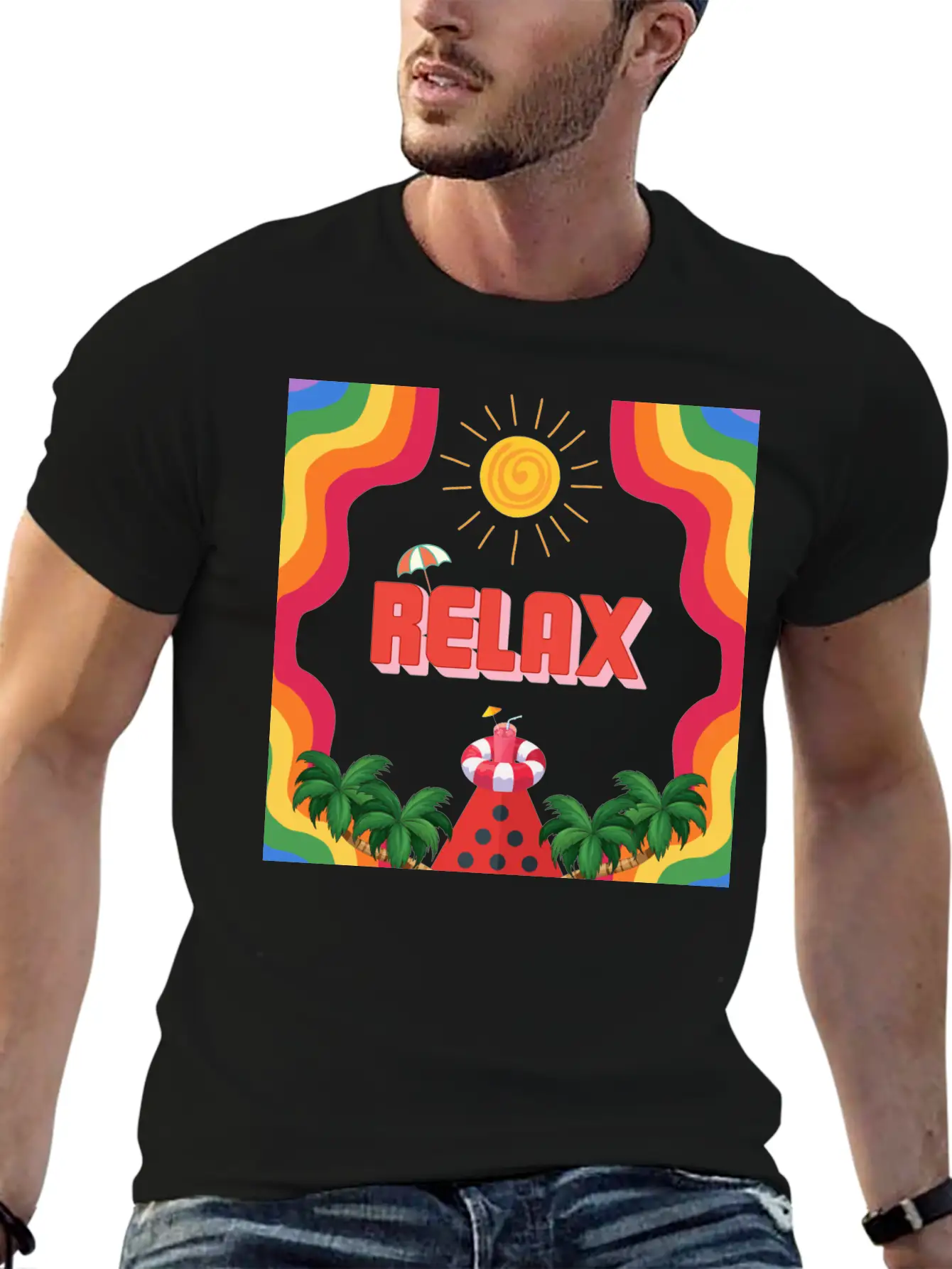 Relax Summer Unisex Short Sleeve Soft Cotton T-Shirt – Casual Everyday Wear