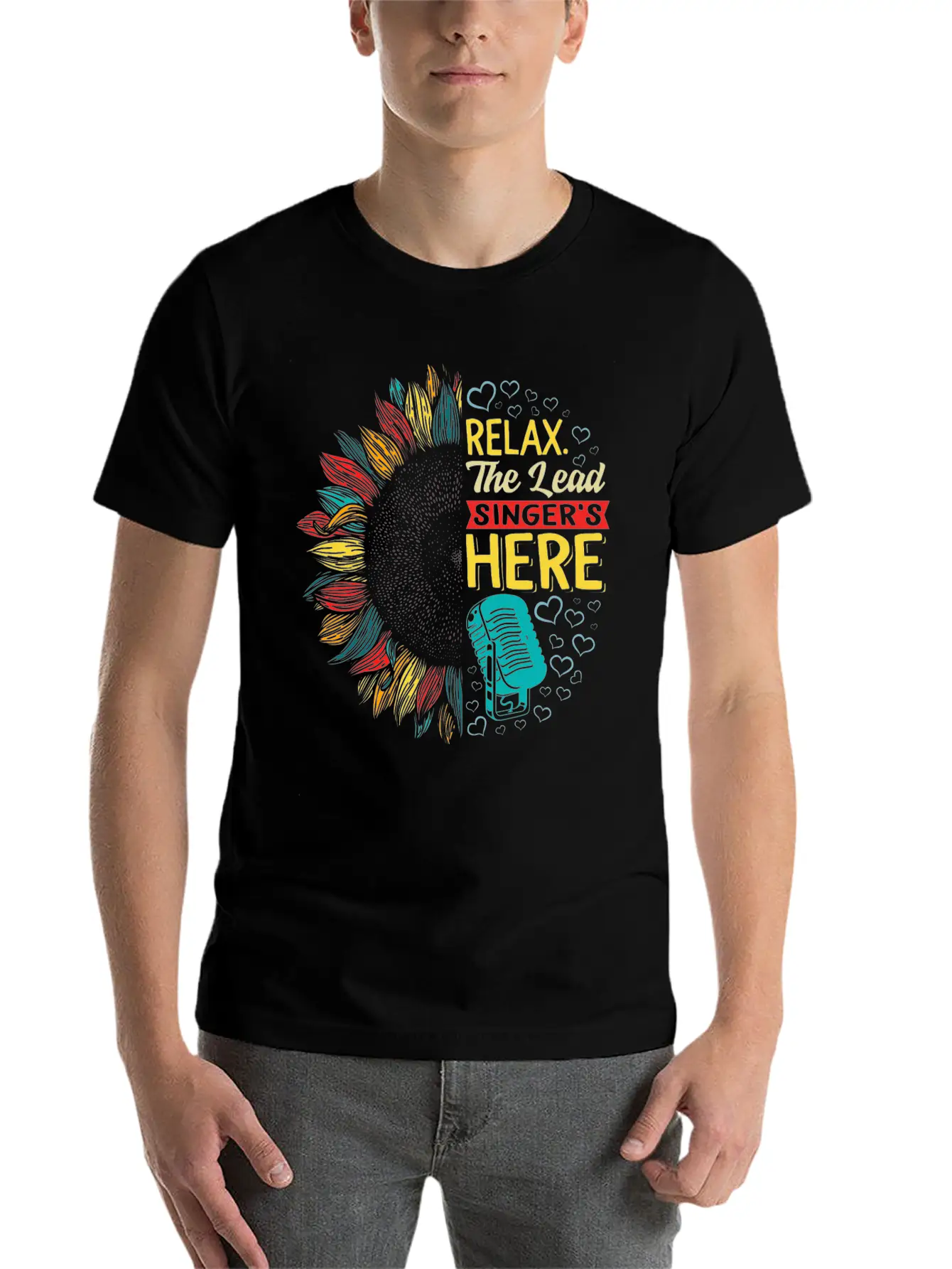 Relax The Lead Singer's Here Shirt, Funny Lead Unisex Short Sleeve Soft Cotton T-Shirt – Casual Everyday Wear