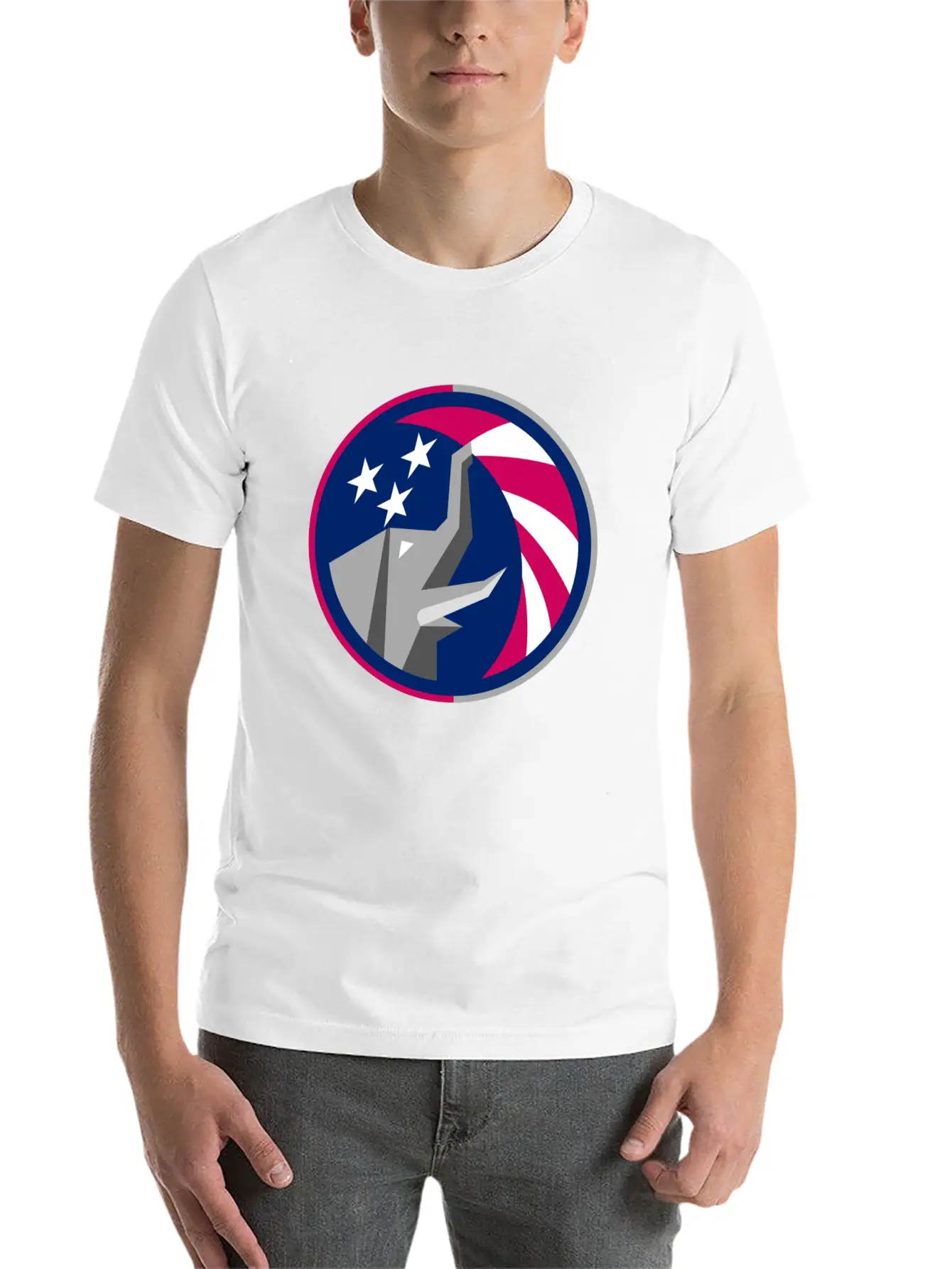 Republican Elephant Flag Unisex Short Sleeve Soft Cotton T-Shirt – Casual Everyday Wear