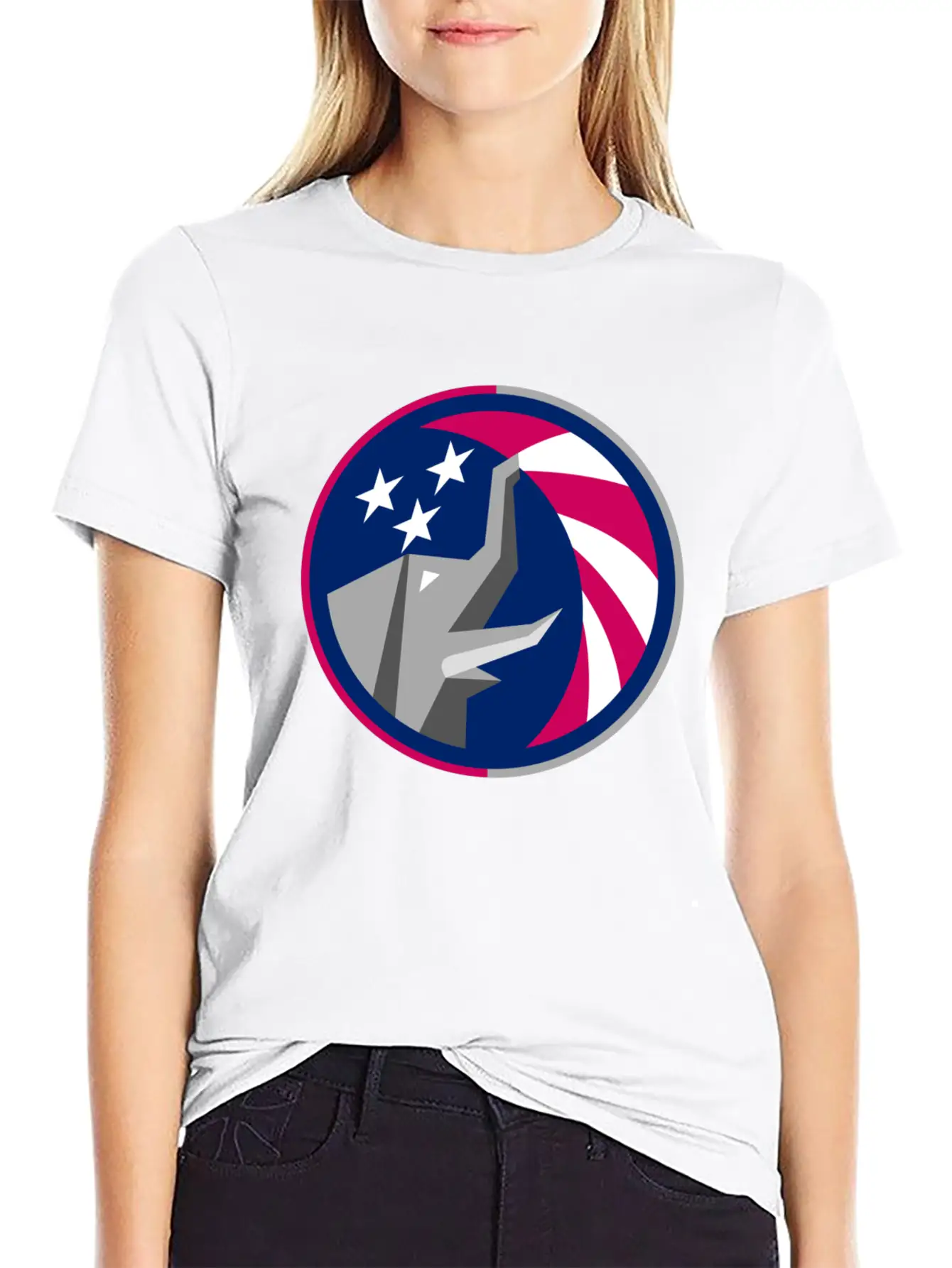 Republican Elephant Flag Unisex Short Sleeve Soft Cotton T-Shirt – Casual Everyday Wear
