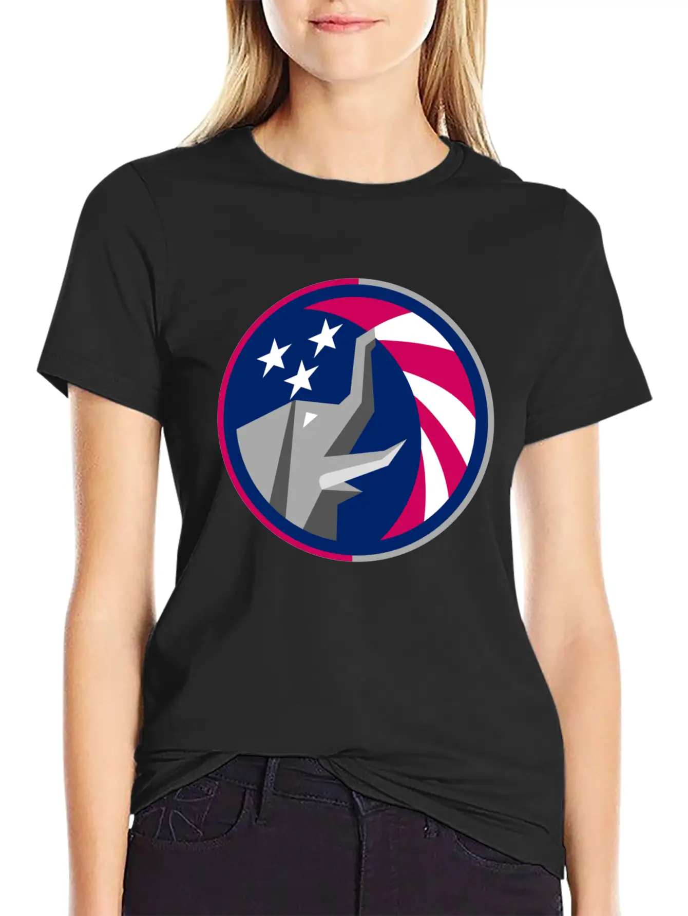 Republican Elephant Flag Unisex Short Sleeve Soft Cotton T-Shirt – Casual Everyday Wear