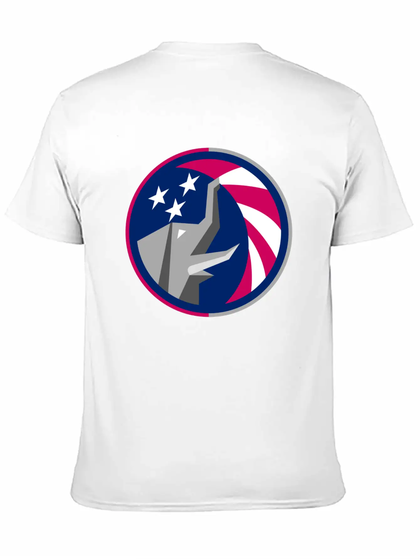 Republican Elephant Flag Unisex Short Sleeve Soft Cotton T-Shirt – Casual Everyday Wear