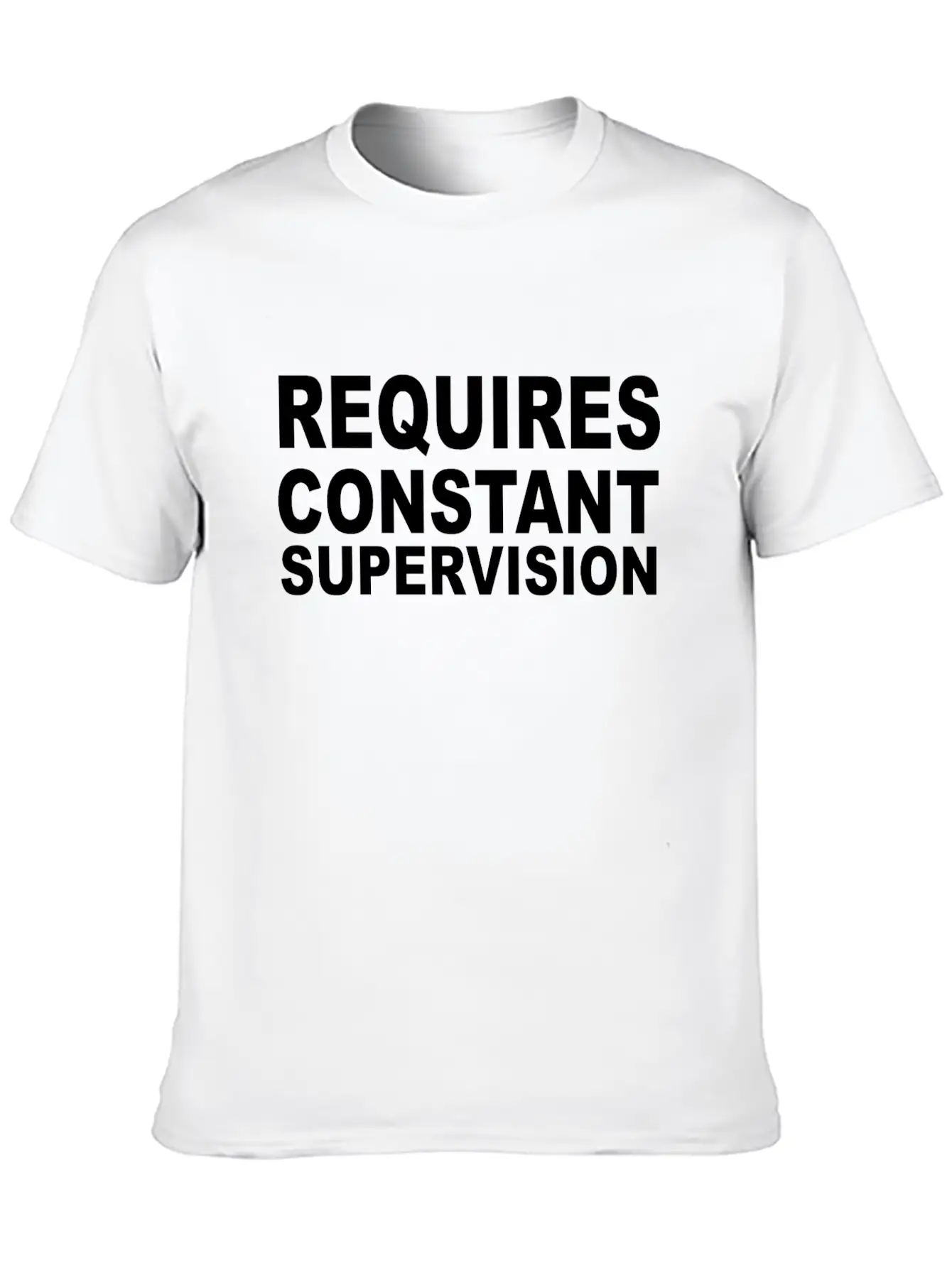 Requires Supervision Stylish Everyday T-Shirt – Unisex Basic Cotton Tee
