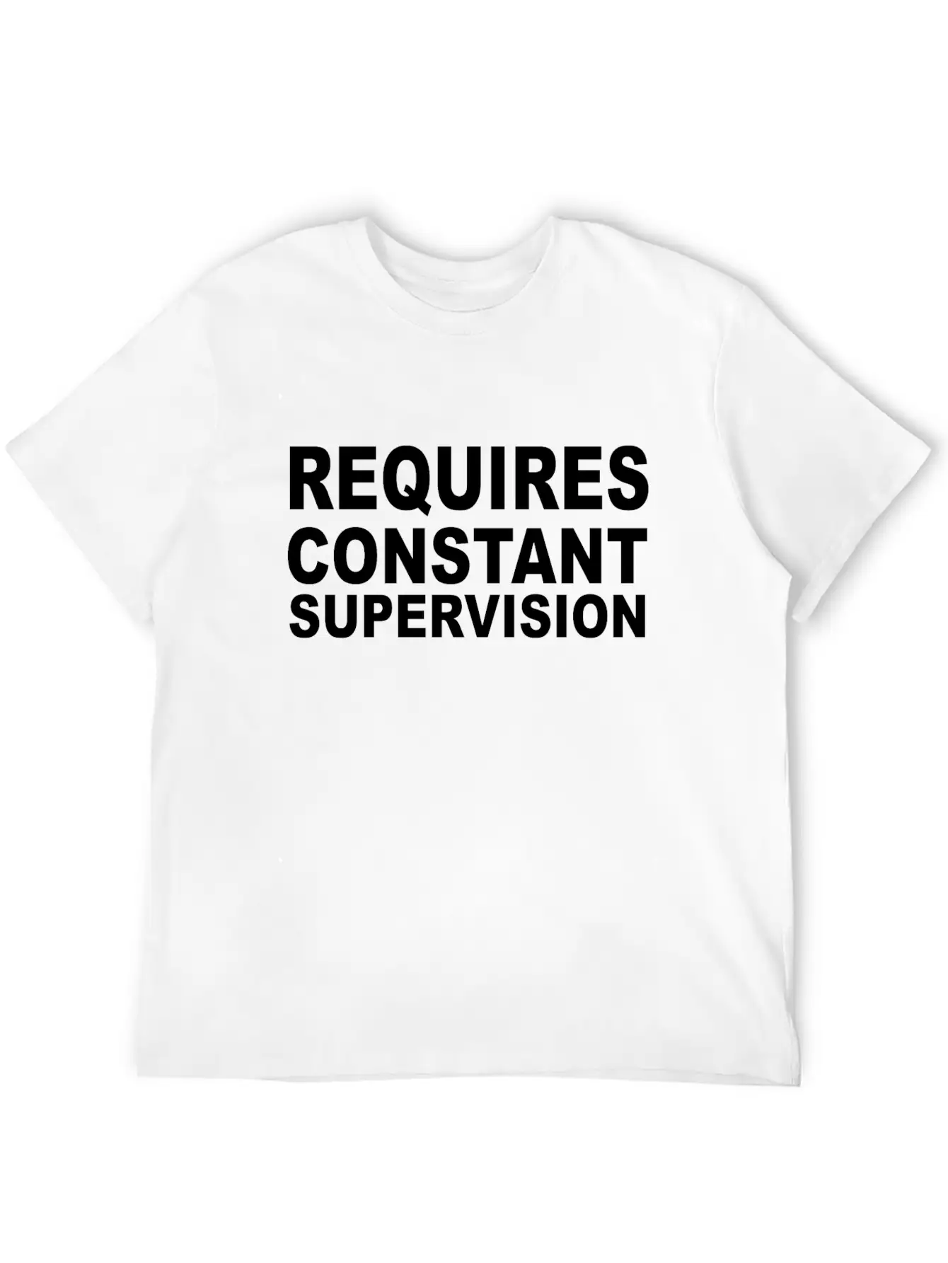 Requires Supervision Stylish Everyday T-Shirt – Unisex Basic Cotton Tee