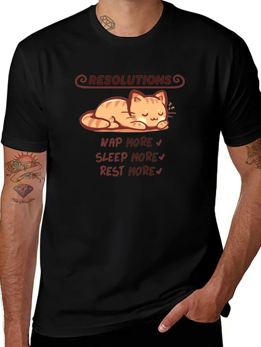 Resolution To Sleep Unisex Short Sleeve Soft Cotton T-Shirt – Casual Everyday Wear