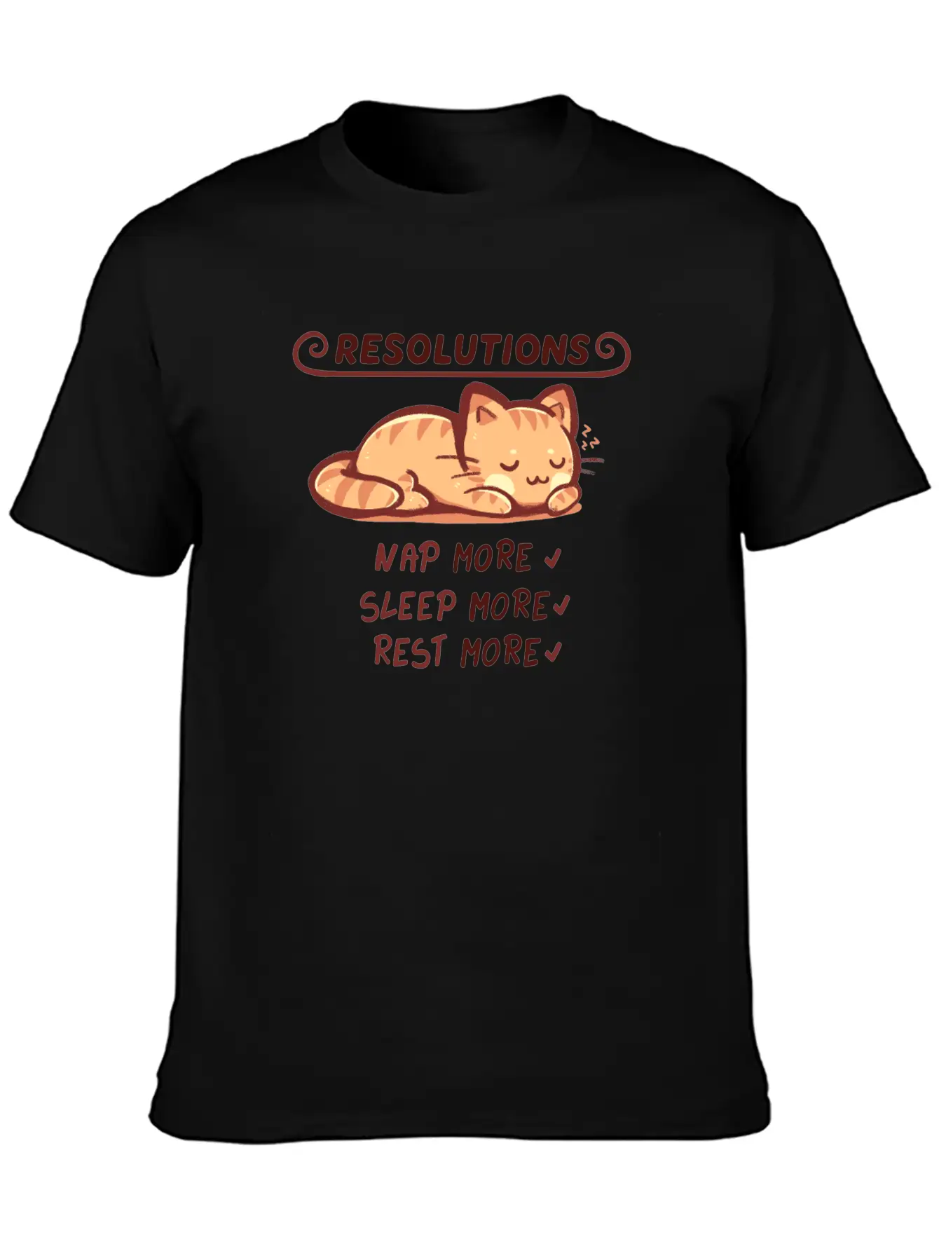 Resolution To Sleep Unisex Short Sleeve Soft Cotton T-Shirt – Casual Everyday Wear