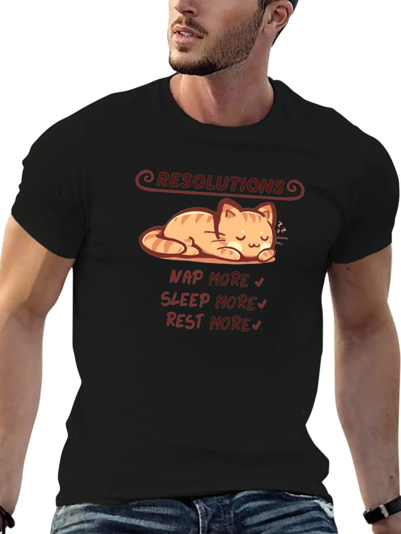 Resolution To Sleep Unisex Short Sleeve Soft Cotton T-Shirt – Casual Everyday Wear